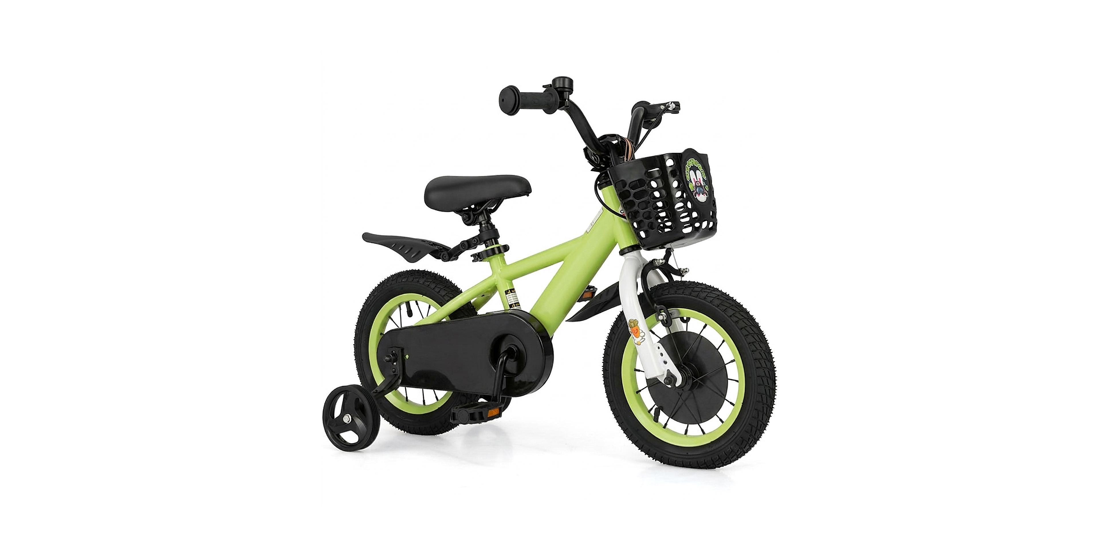 Hongge 12-Inch Kids Bike with Detachable Training Wheels, 110 lbs Capacity, Ages 3-4