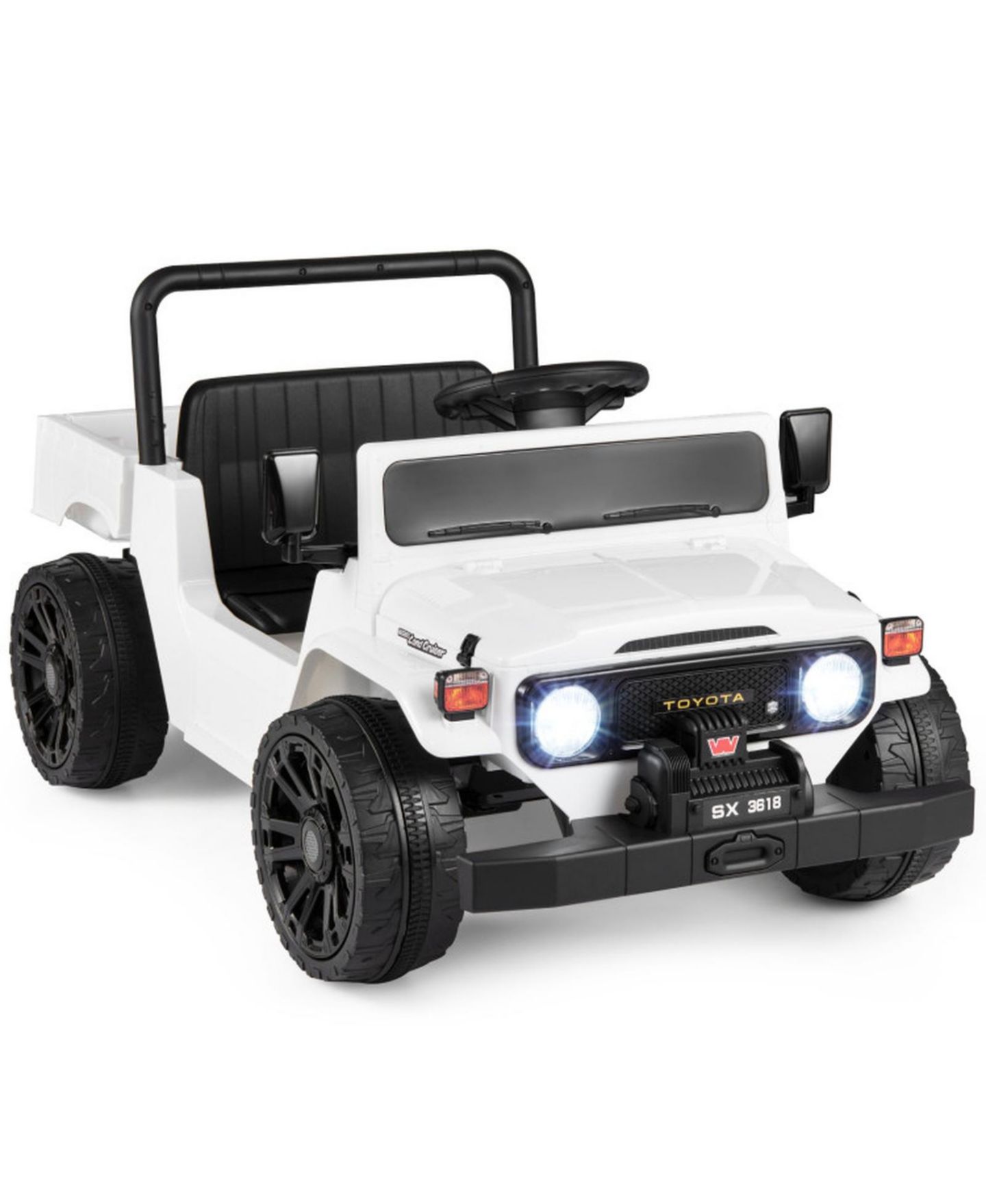 Детская игрушка HONGGE 12V Kids' Electric Dump-Bed Remote-Control Ride-On Pickup Truck, 66 lbs Capacity, Ages 3-6, цвет: Белый — фото 1