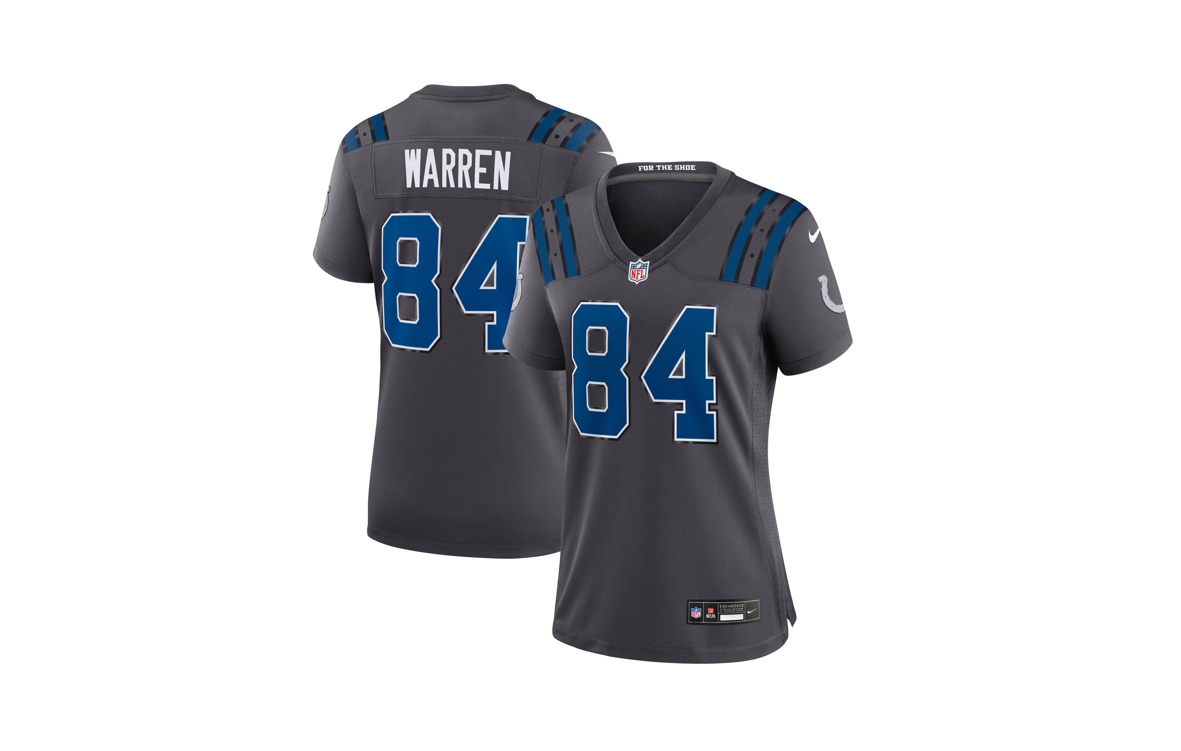 Nike Women's Tyler Warren Anthracite Indianapolis Colts 2026 Rivalries Collection Game Jersey
