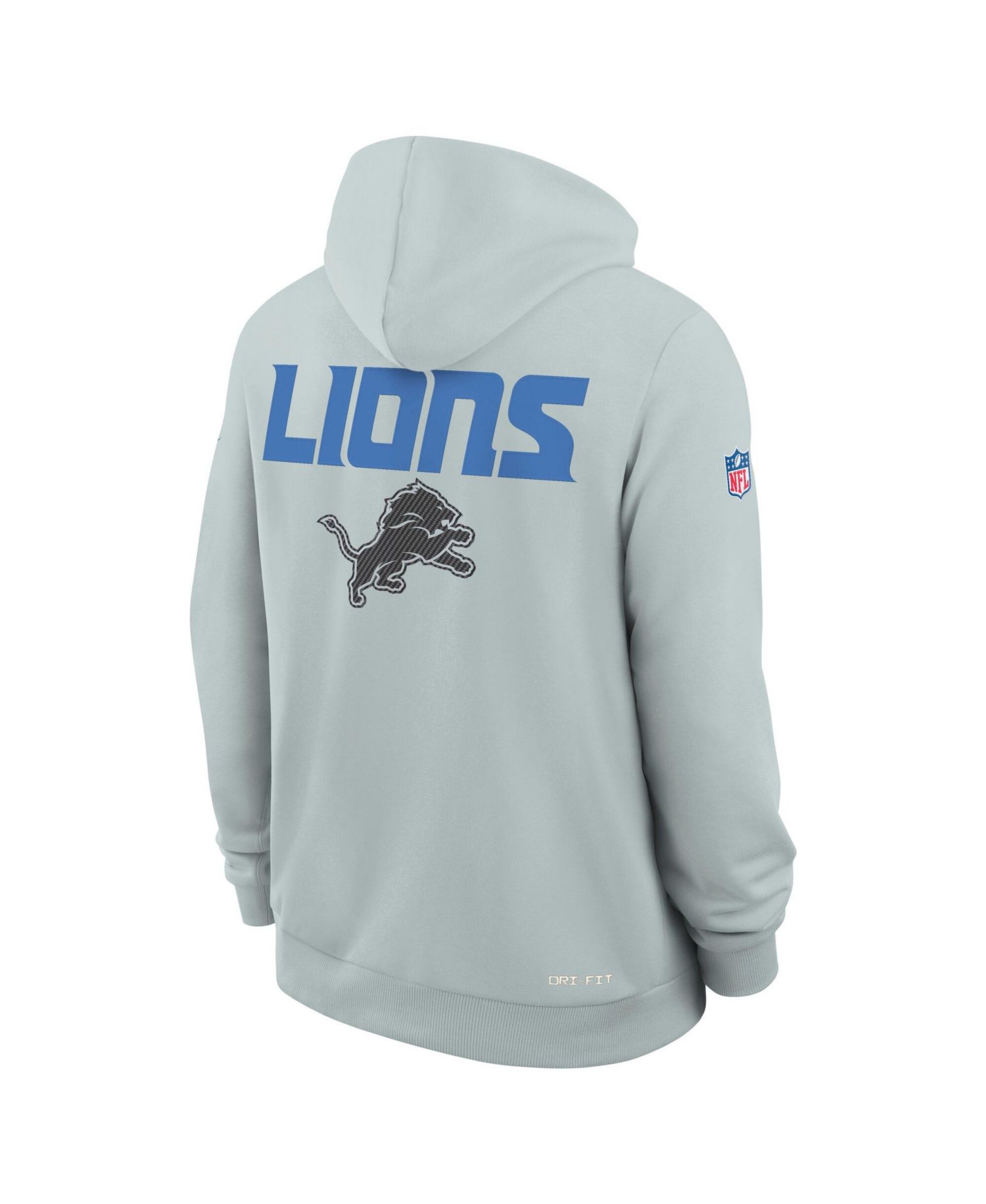 Men's Silver Detroit Lions 2026 Rivalries Collection Sideline Pullover Hoodie