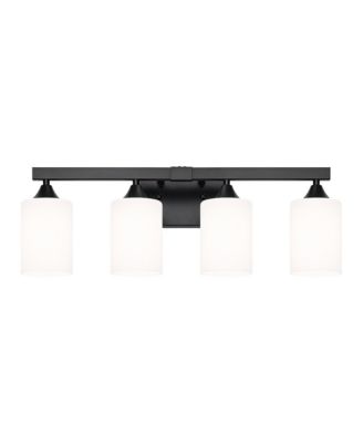 Bathroom Vanity Light Frosted Glass Shade Metal Wall Mount Fixture for Large Vanity Mirror No Bulbs