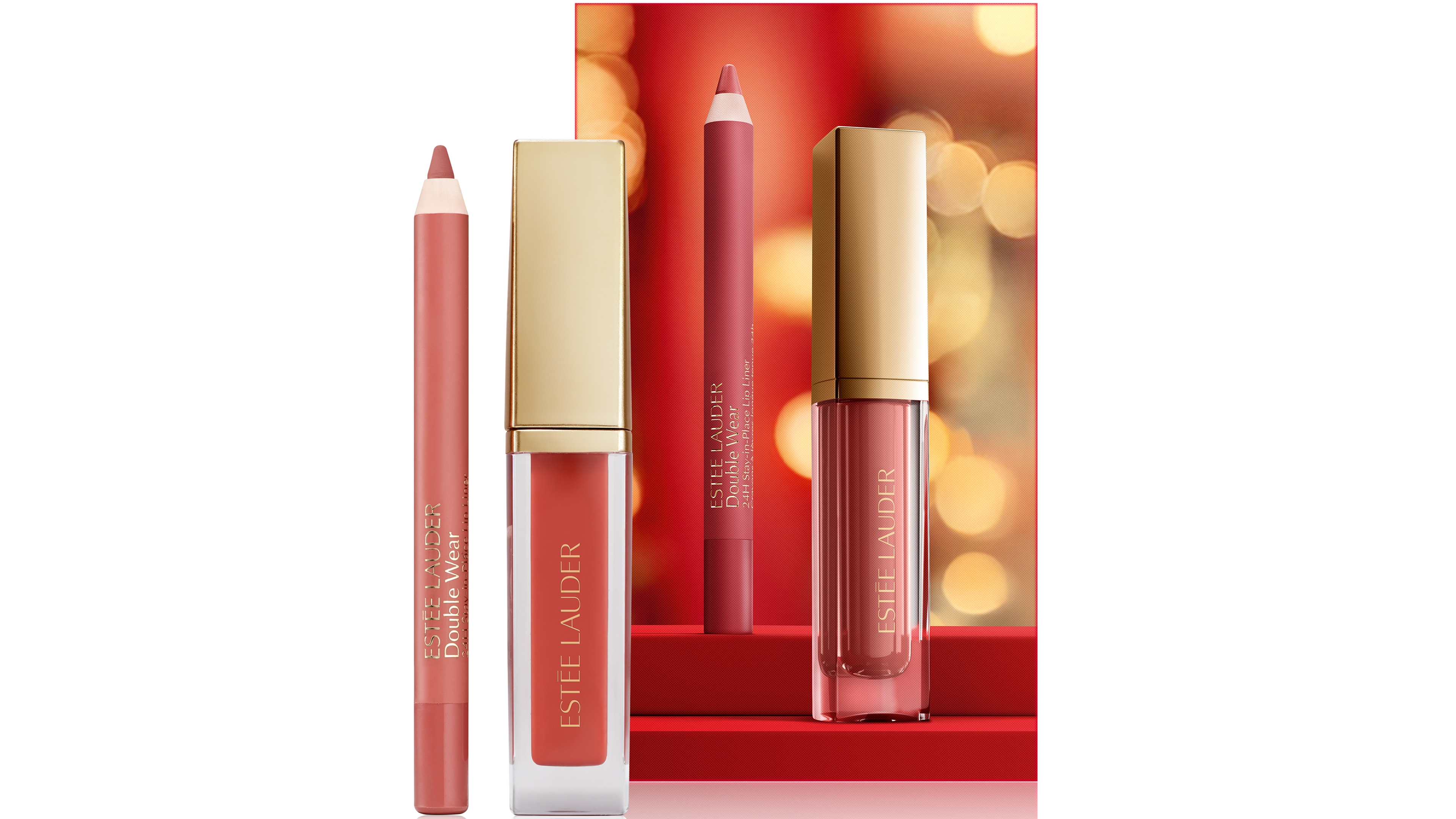 Estee Lauder 2-Piece Petite Suite Mini Lip Oil & Lip Liner Duo Makeup Gift Set