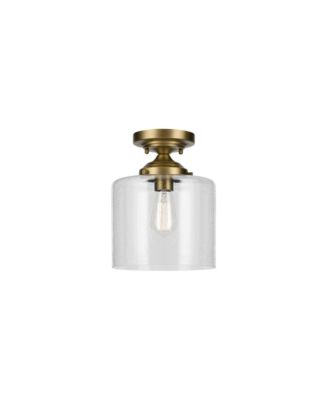 Winslow 10.75" 1-Light Semi Flush in Natural Brass