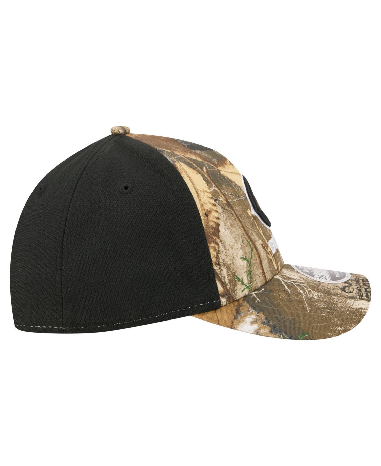 Men's Camo/Black Chicago Bears Team Collection RealTree 39THIRTY M-Crown A-Frame Flex Hat
