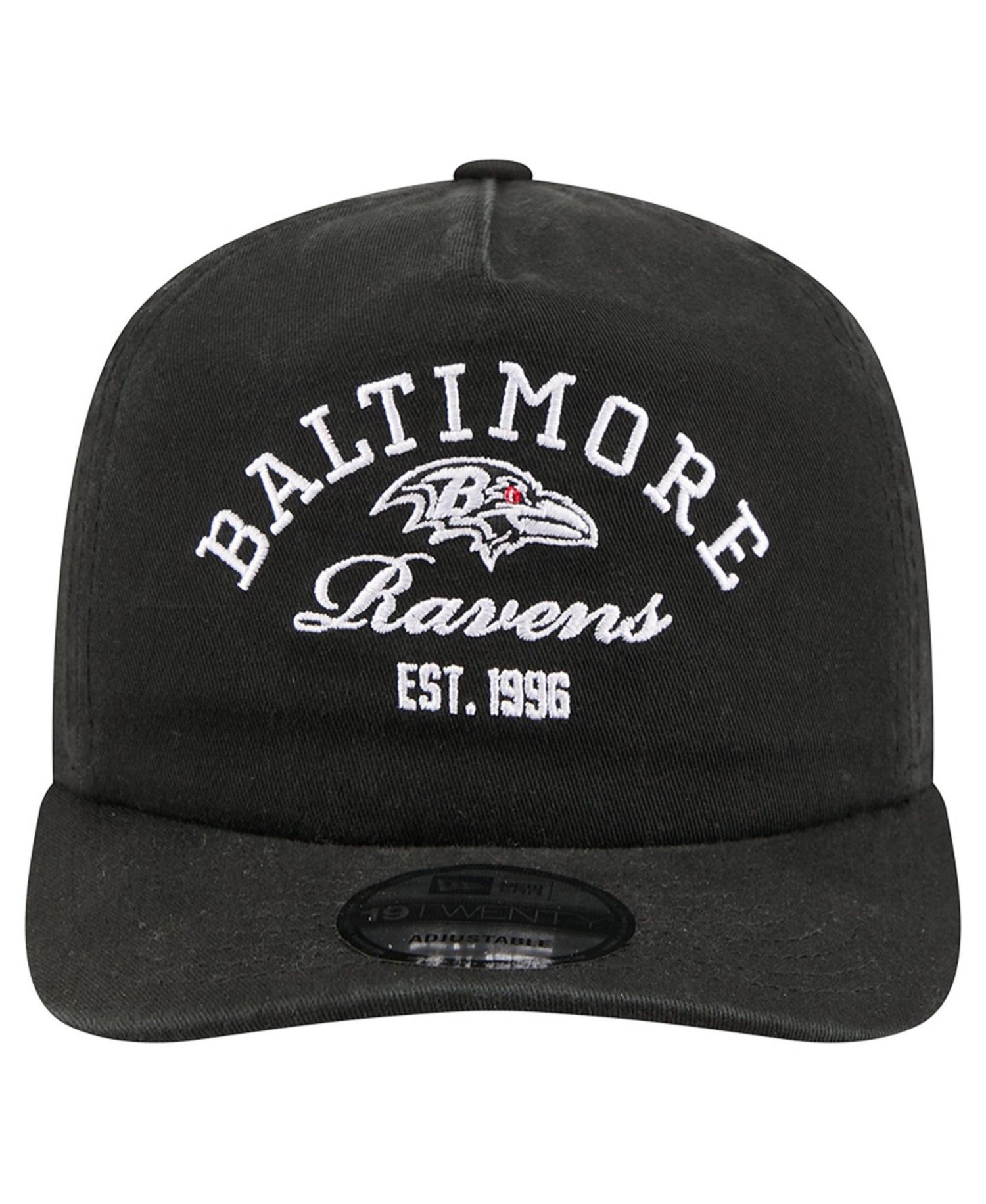 Men's Black Baltimore Ravens Stacked 19TWENTY Adjustable Hat