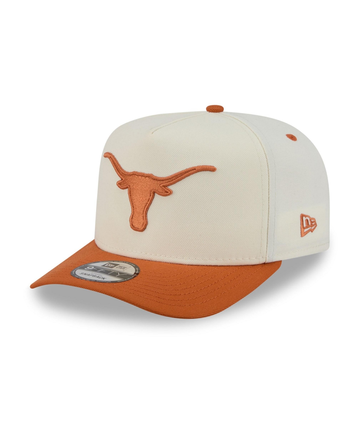 New Era Men's and Women's White/Texas Orange Texas Longhorns A-Frame 9FIFTY Snapback Hat