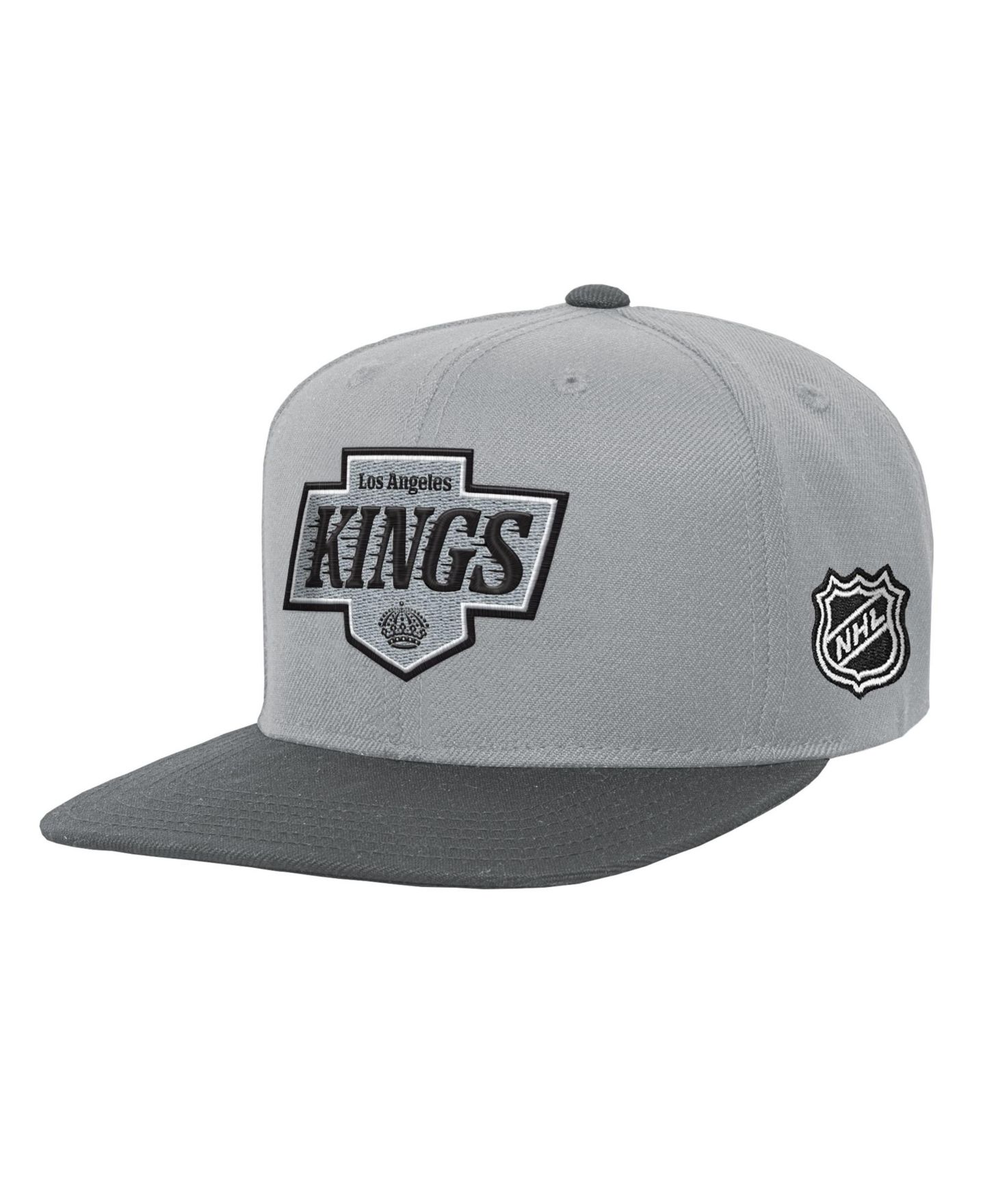 Детская кепка Mitchell & Ness Silver/Black Los Angeles Kings Legendary Snapback Hat — фото 1