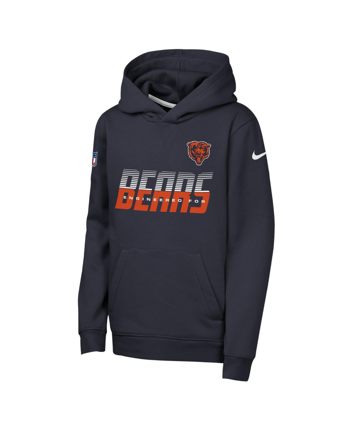 Big Boys and Girls Navy Chicago Bears Sideline Dri-FIT Hoodie