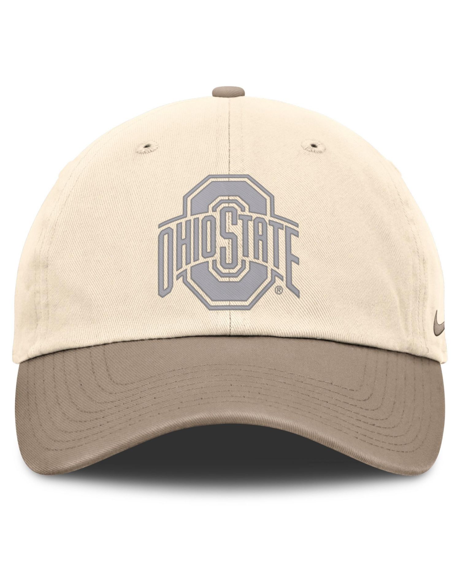 Men's Natural/Khaki Ohio State Buckeyes Two-Tone Club Adjustable Hat