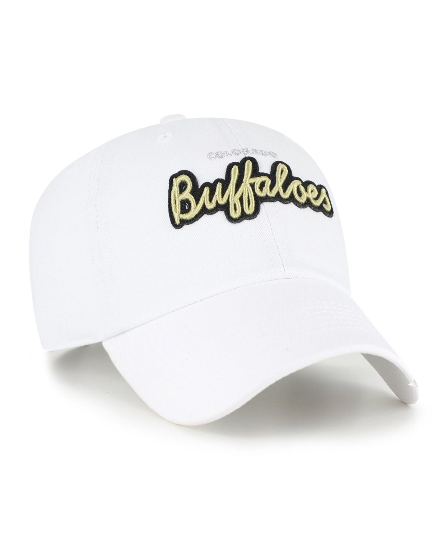 Женская кепка '47 Brand White Colorado Buffaloes Trendy Script Clean Up Adjustable Hat — фото 3