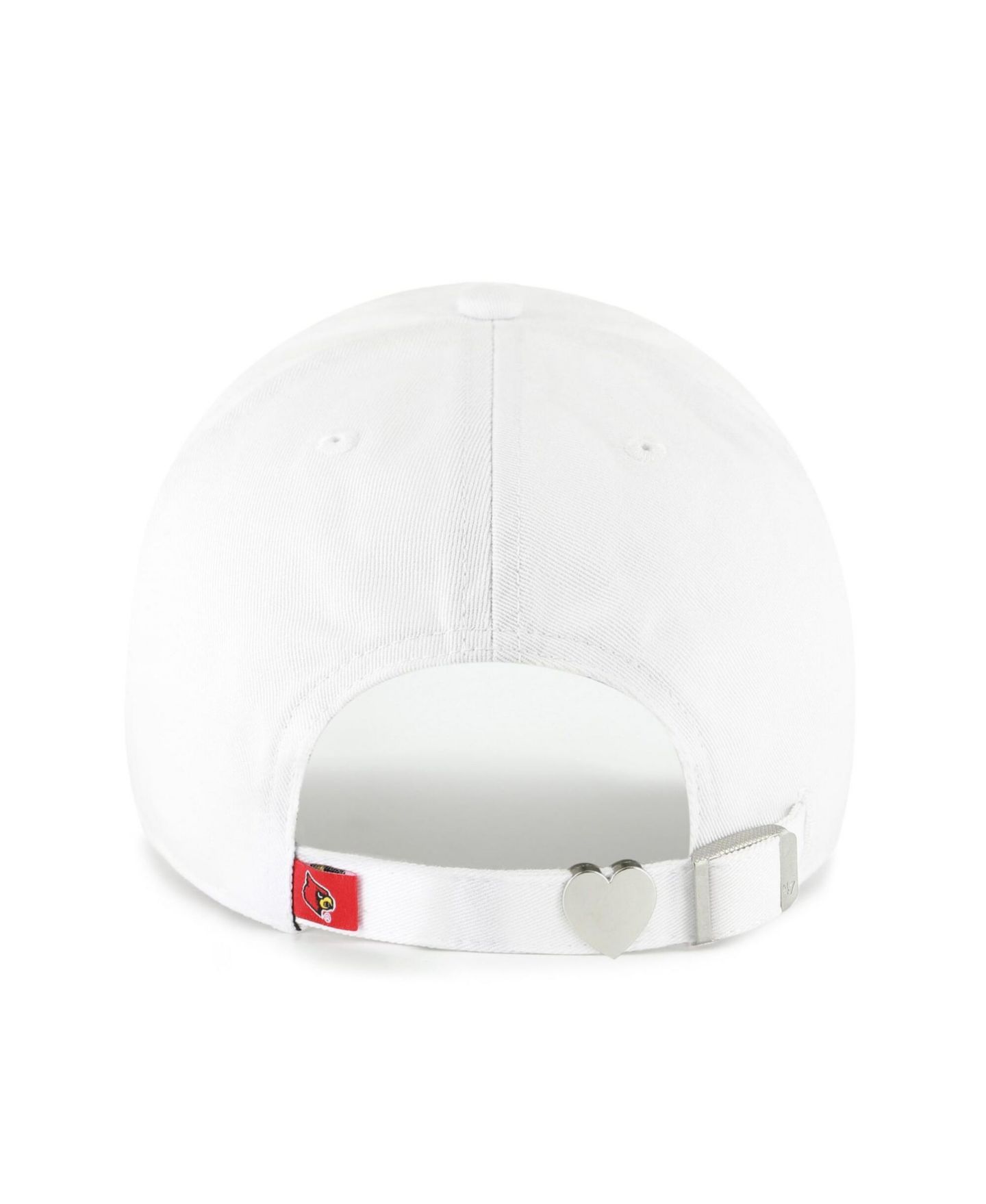Женская кепка '47 Brand White Louisville Cardinals Trendy Script Clean Up Adjustable Hat — фото 3