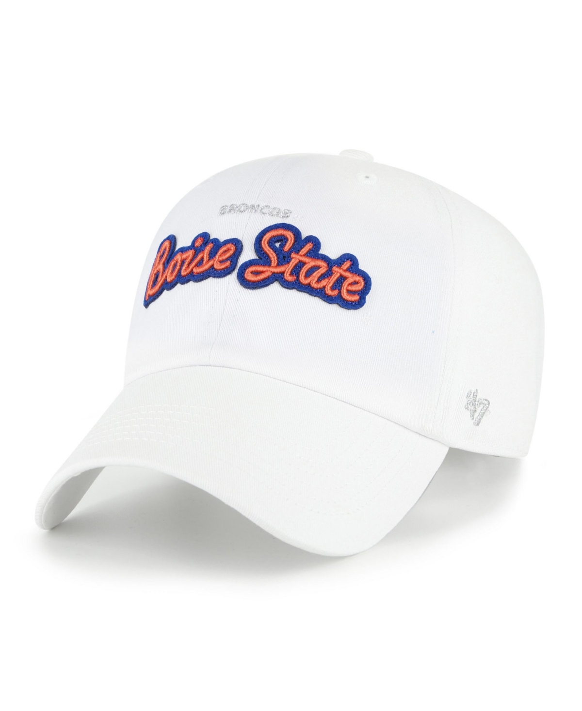 '47 Brand Women's White Boise State Broncos Trendy Script Clean Up Adjustable Hat - White