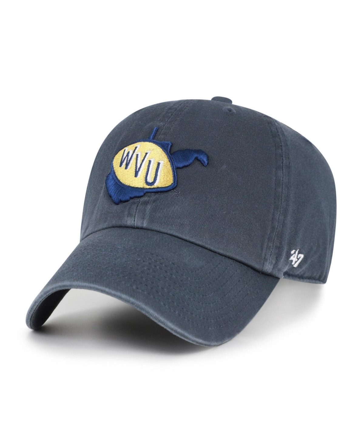 '47 Brand Men's Navy West Virginia Mountaineers Vault Clean Up Adjustable Hat