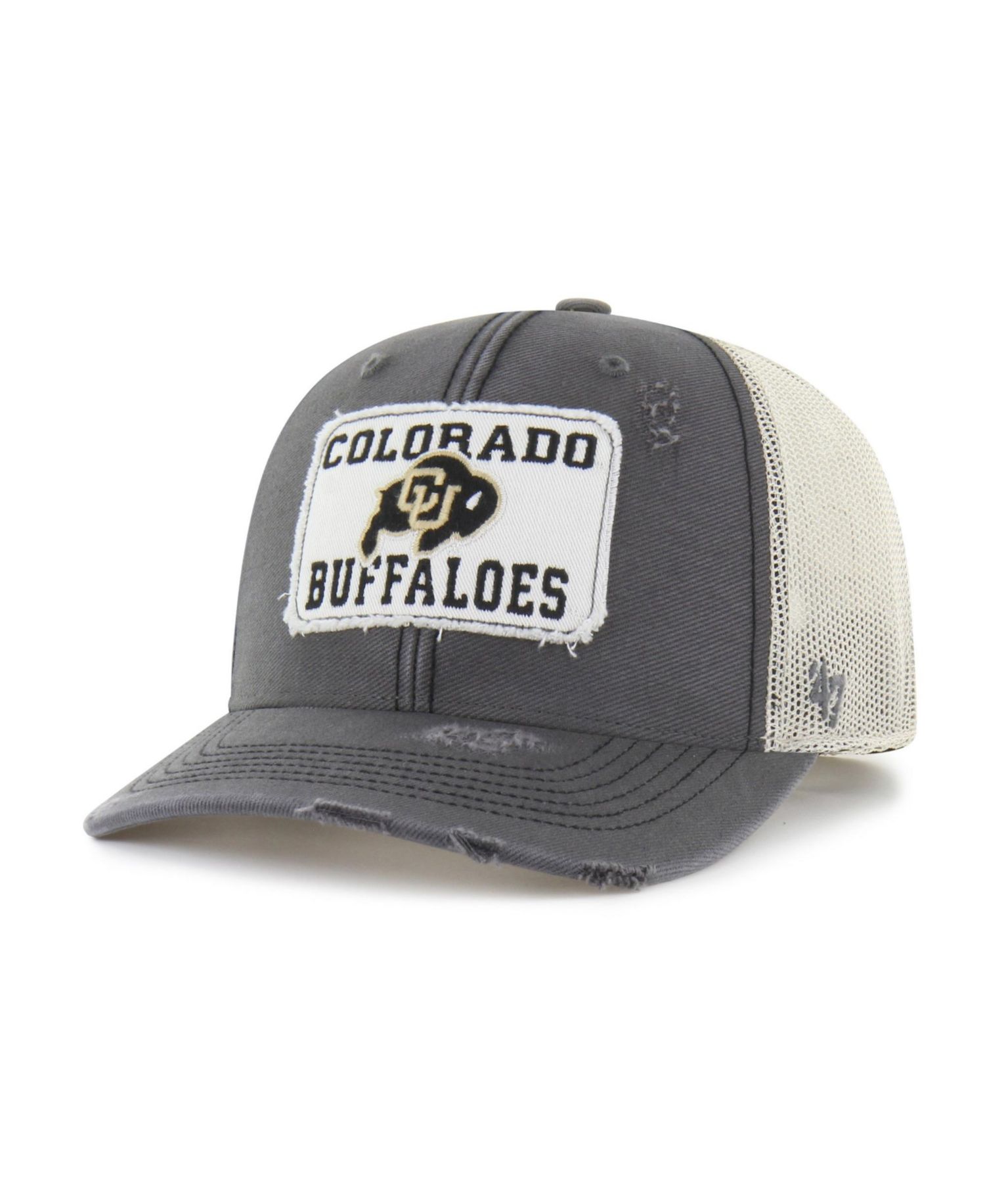 Men's and Women's '47 Charcoal Colorado Buffaloes Egremont Well-Worn Adjustable Trucker Hat