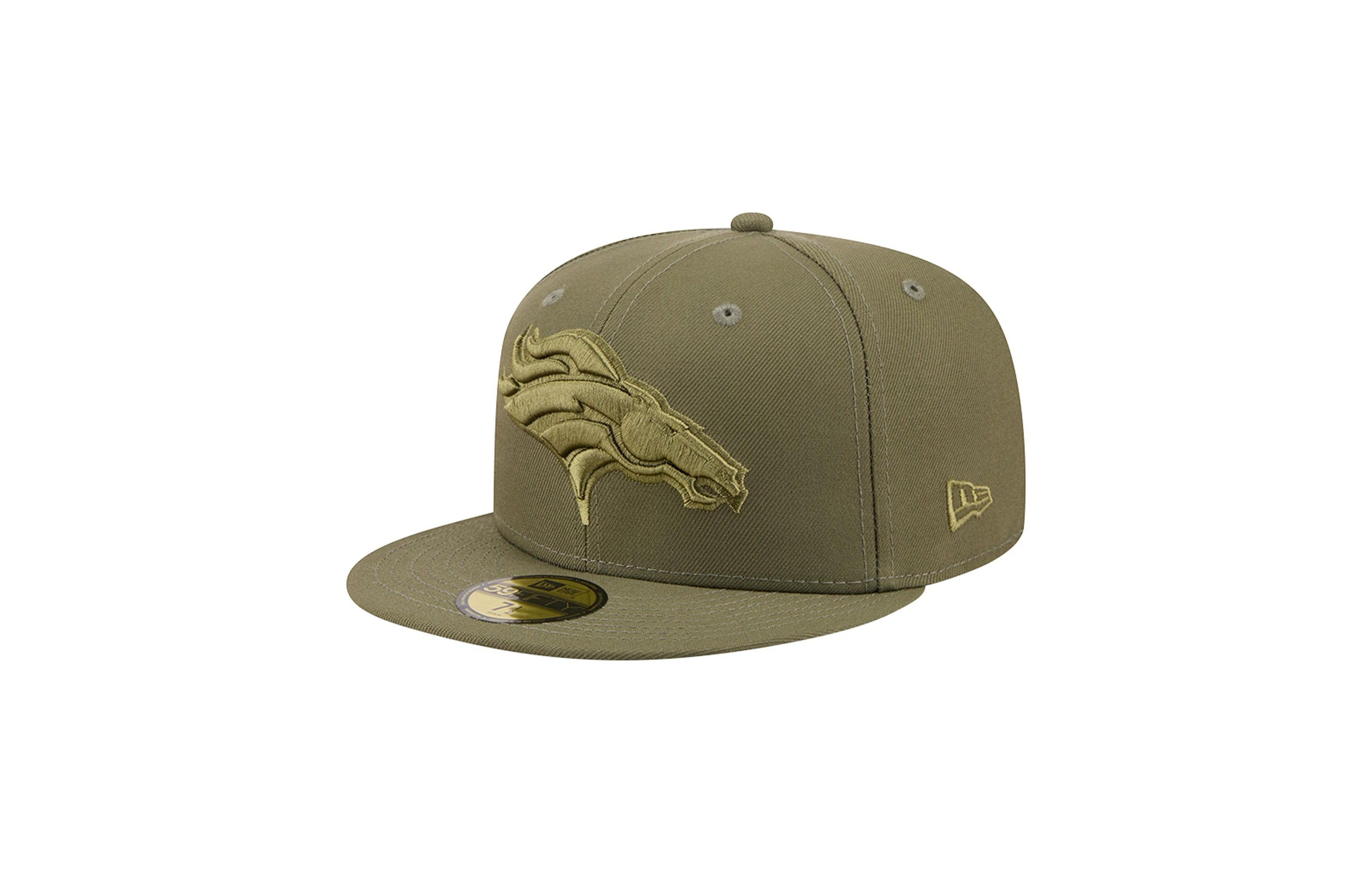 New Era Men's Olive Denver Broncos Color Pack 59FIFTY Fitted Hat