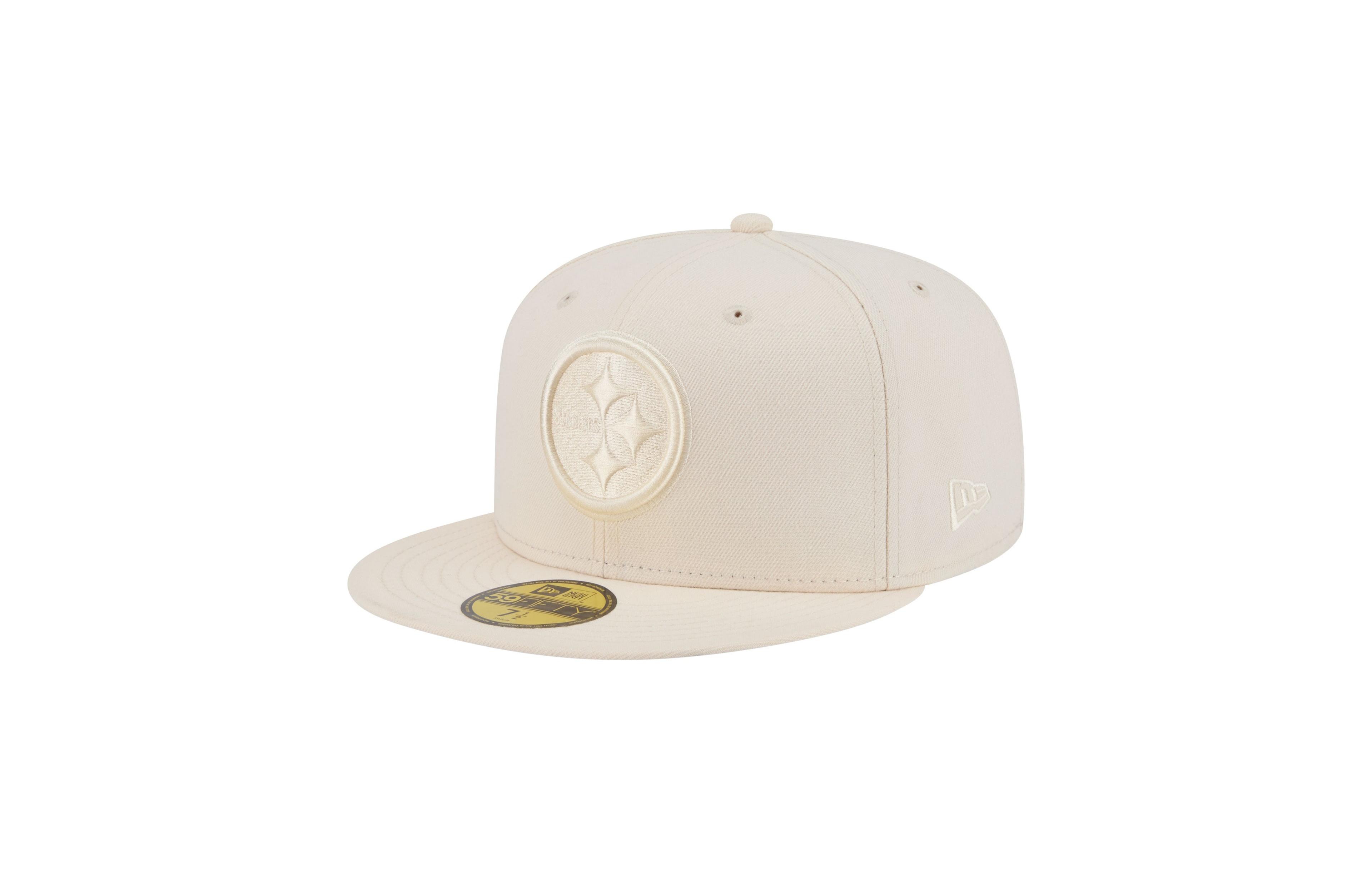 New Era Men's Cream Pittsburgh Steelers Color Pack 59FIFTY Fitted Hat