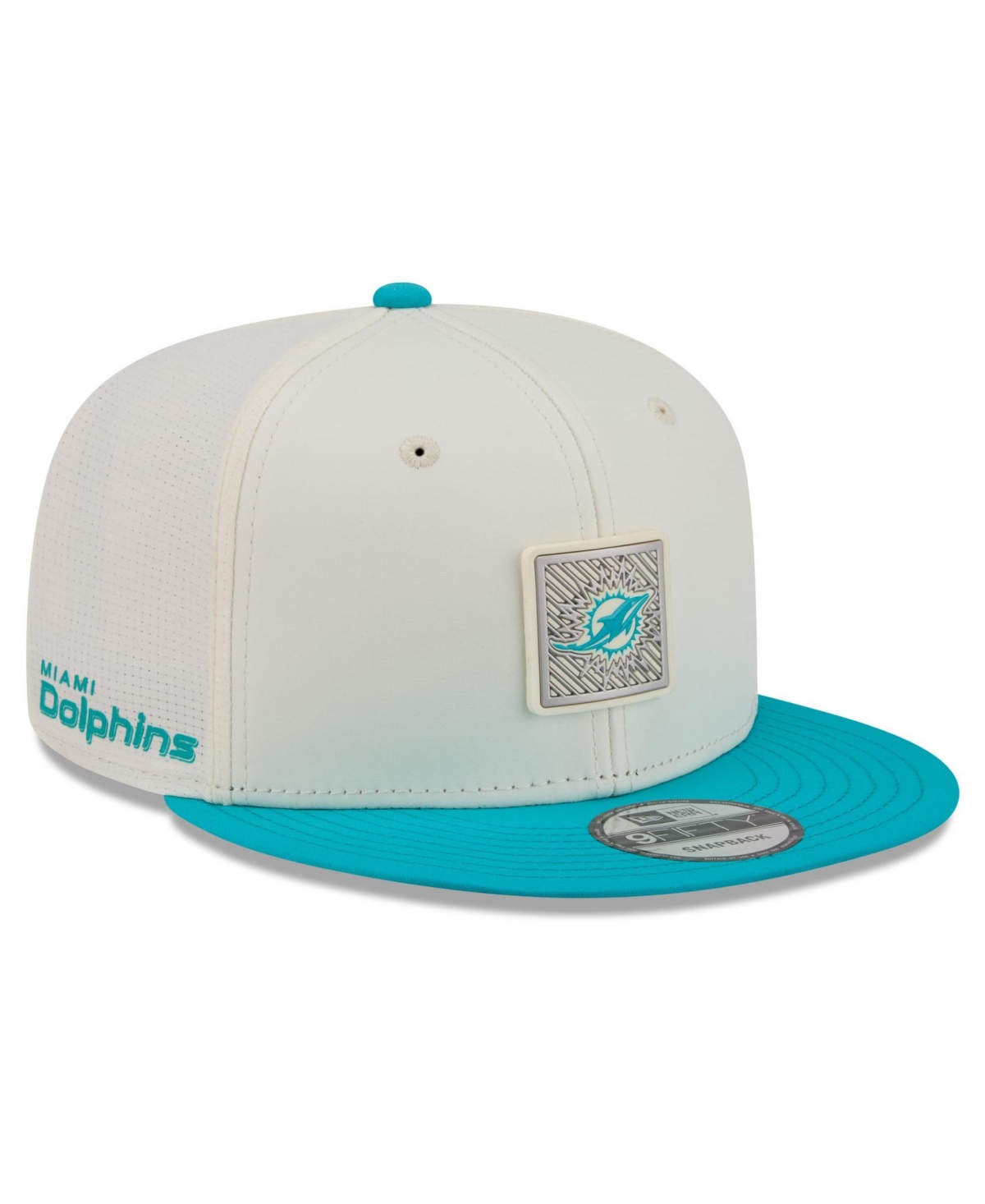 New Era Men's Cream/Aqua Miami Dolphins 2026 Nfl Training Camp 9FIFTY Snapback Hat