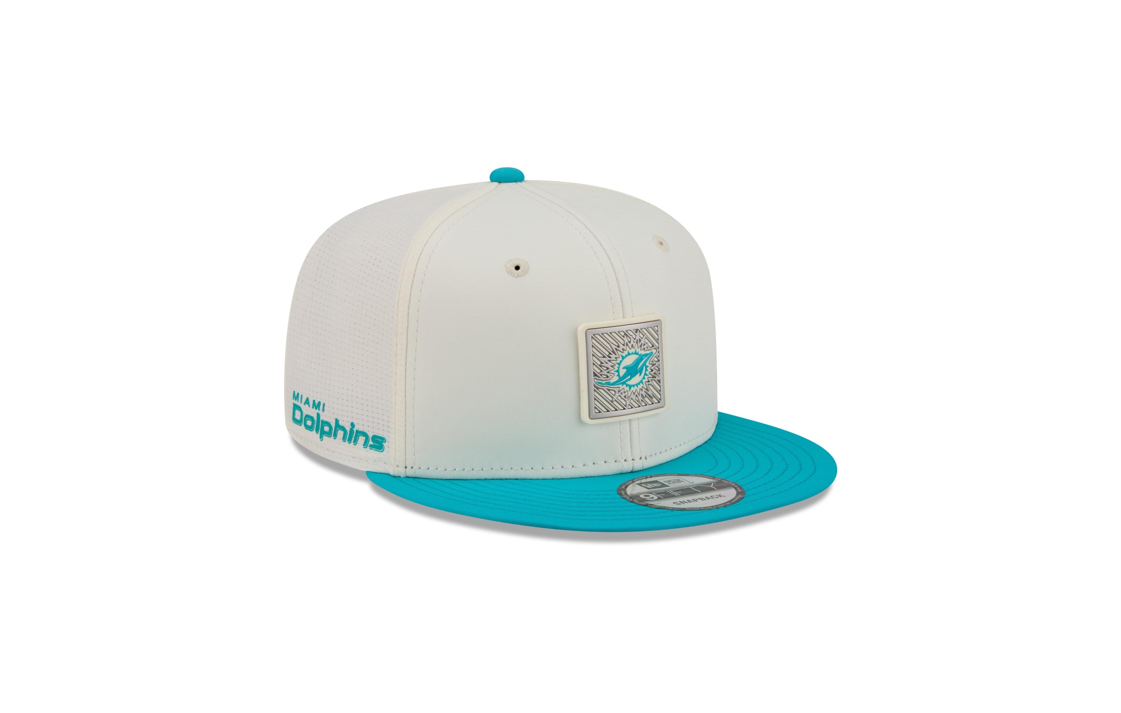 New Era Men's Cream/Aqua Miami Dolphins 2026 Nfl Training Camp 9FIFTY Snapback Hat