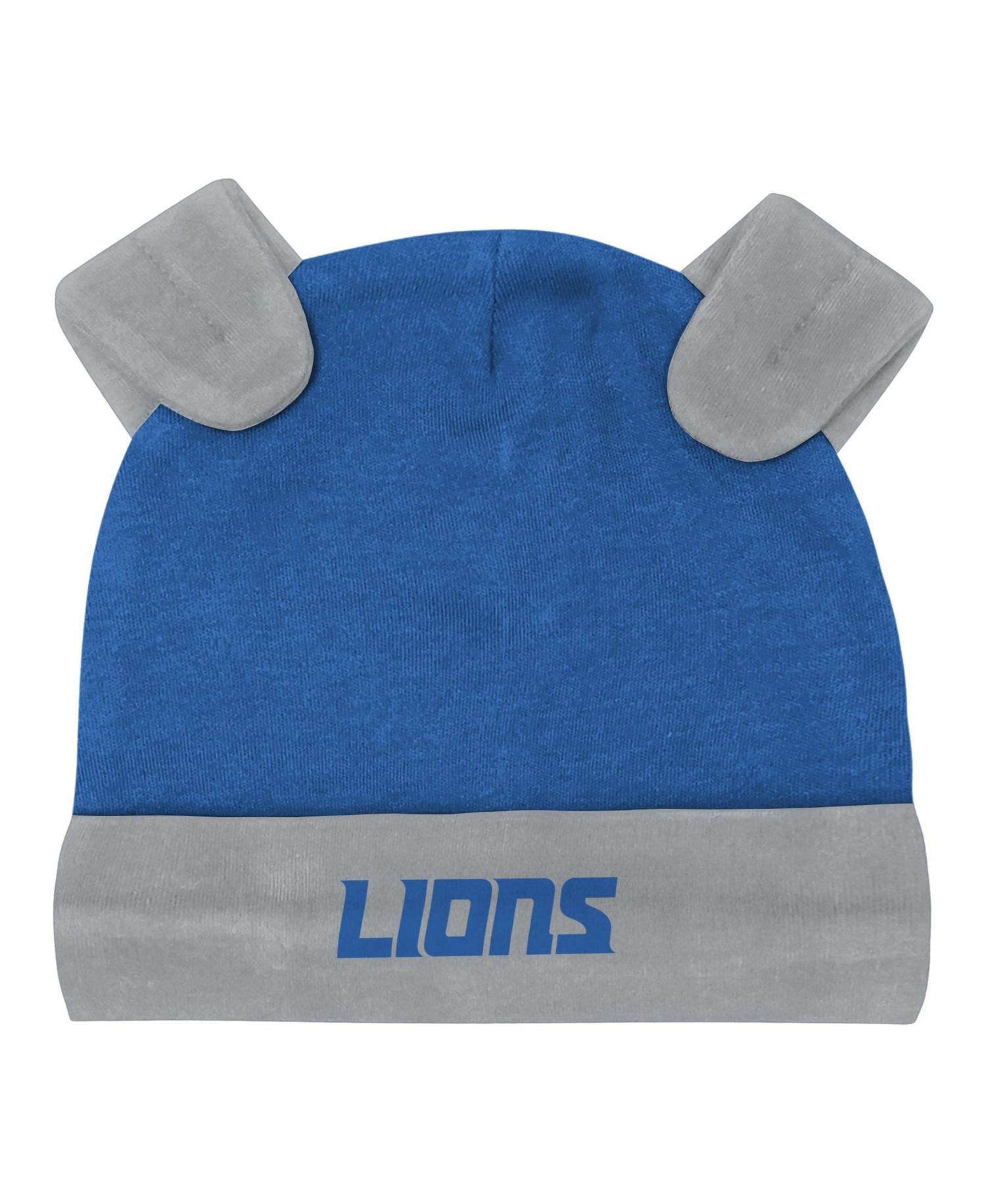 Baby Boys and Girls Heather Gray Detroit Lions Huddles & Giggles 3-Piece Pant and Hat Set