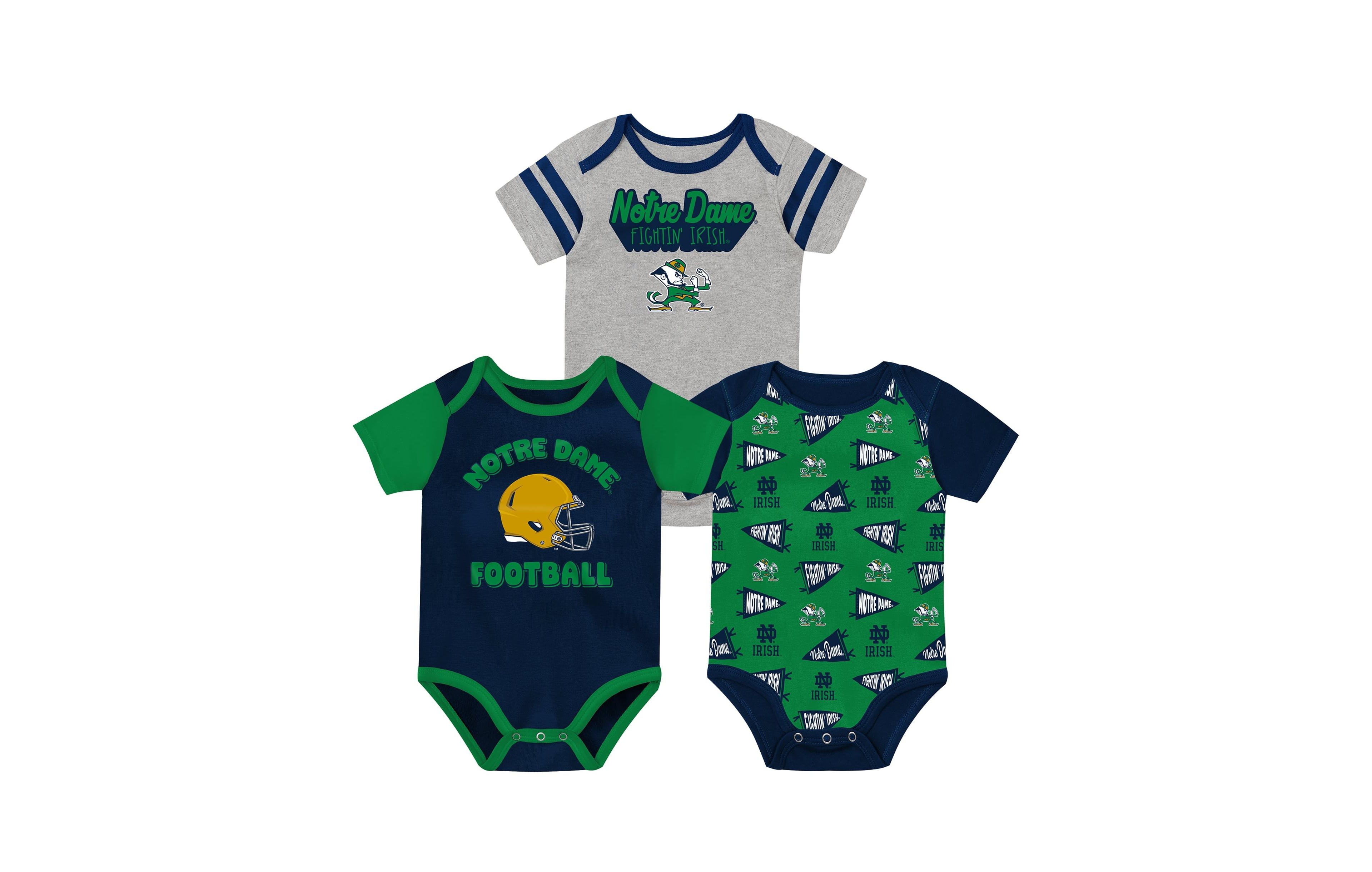 Outerstuff Baby Boys and Girls Navy Notre Dame Fighting Irish Star Player Three-Piece Bodysuit Set