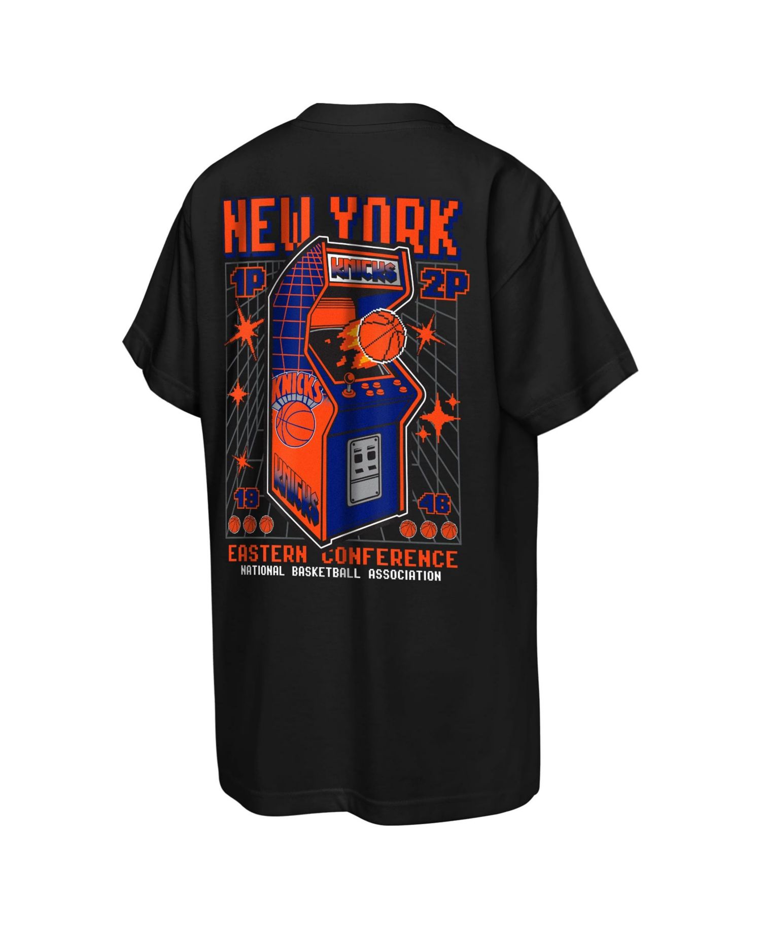 Big Boys and Girls Black New York Knicks Arcade T-Shirt