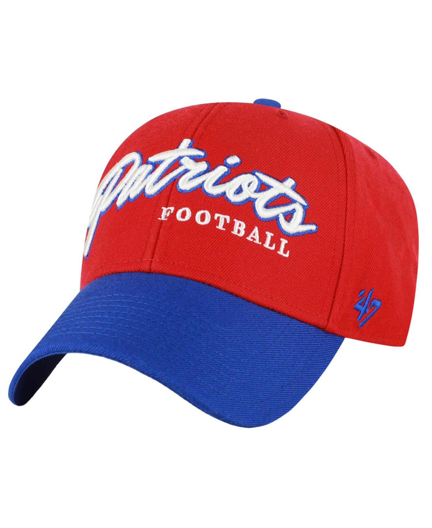 Men's '47 Red New England Patriots Throwback MVP Adjustable Hat