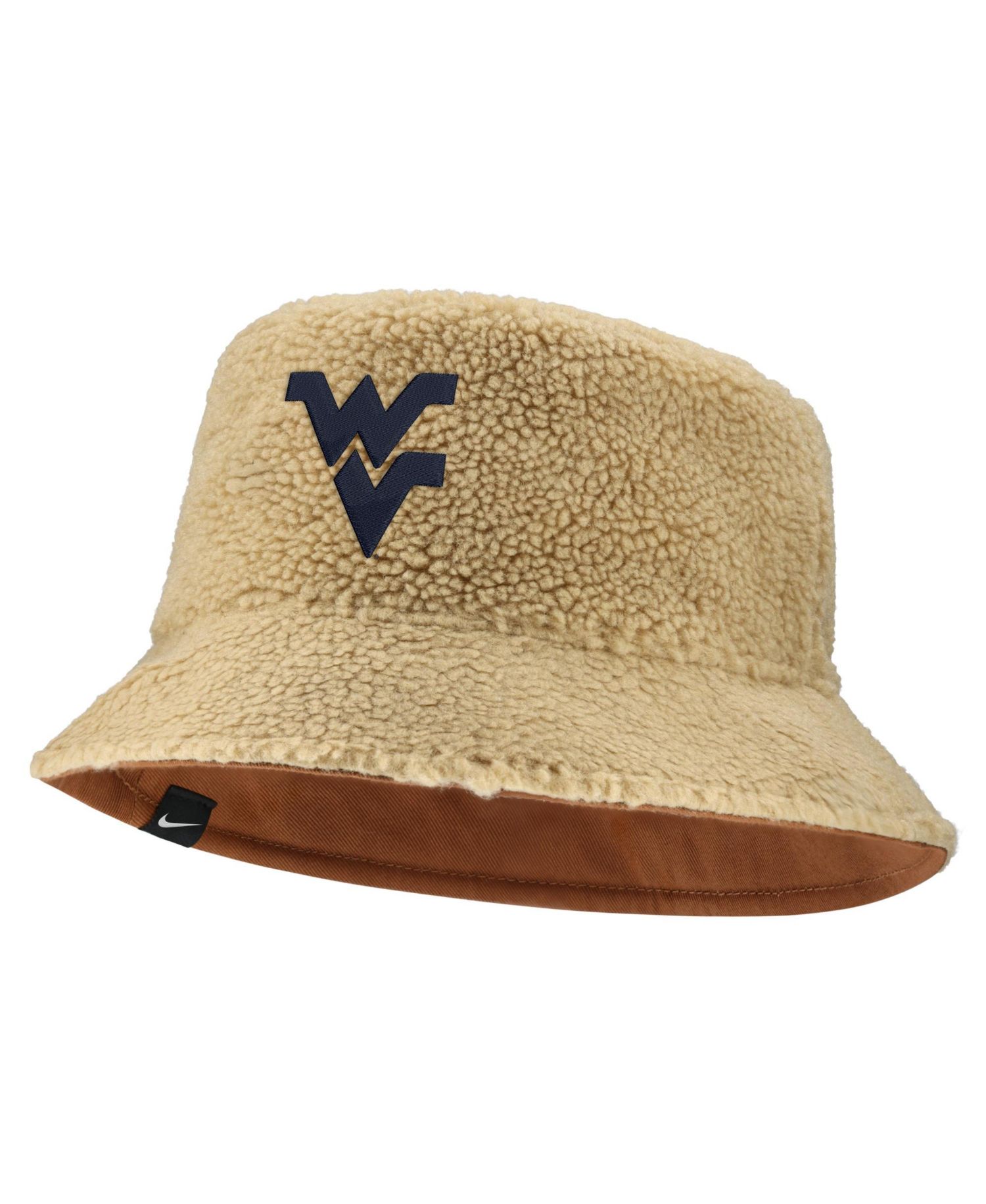 Men's and Women's Beige/Tan West Virginia Mountaineers Campus Prep Script Reversible Bucket Hat
