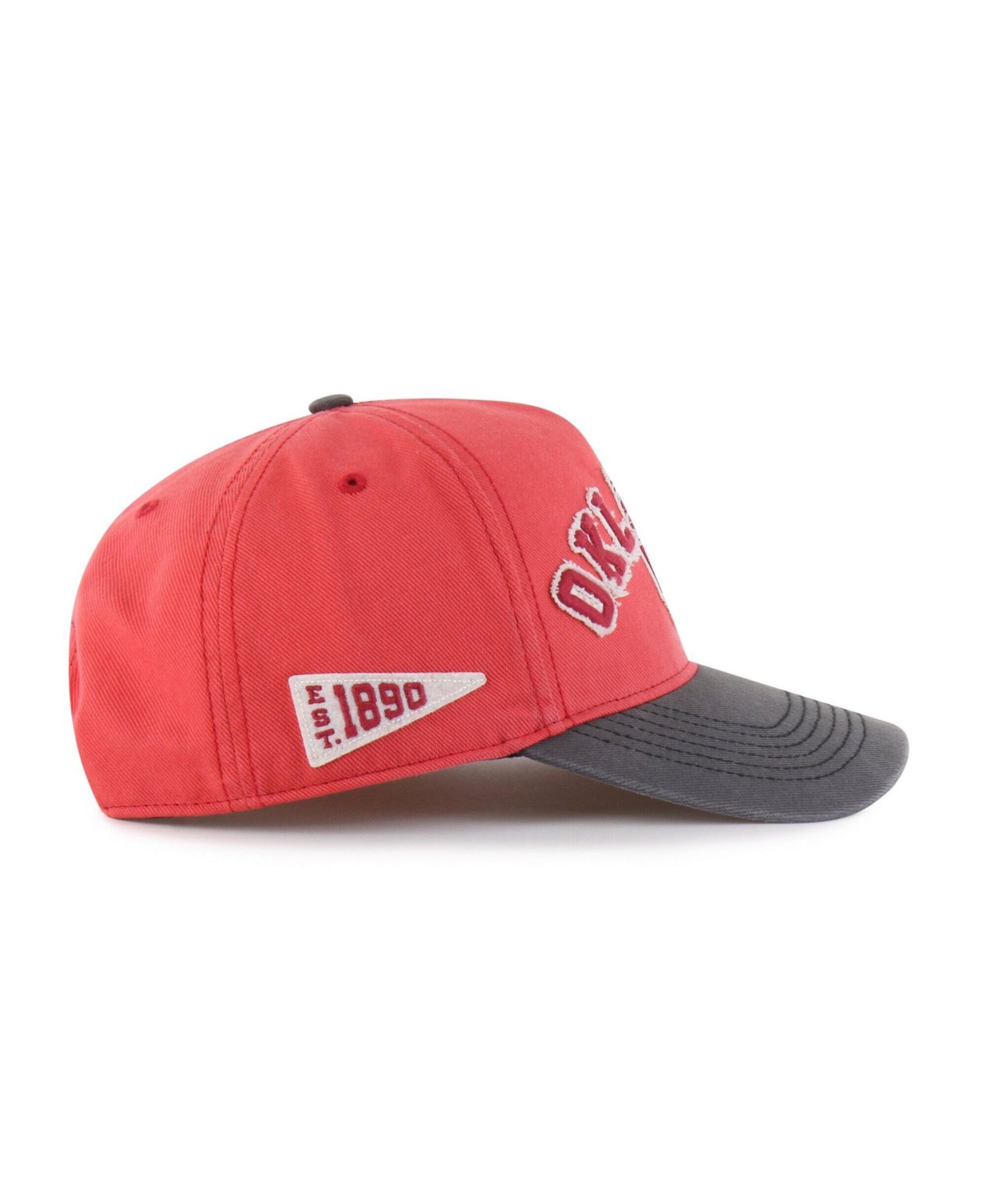 Men's and Women's '47 Red/Black Oklahoma Sooners Well-Worn Calderwood Hitch Adjustable Hat