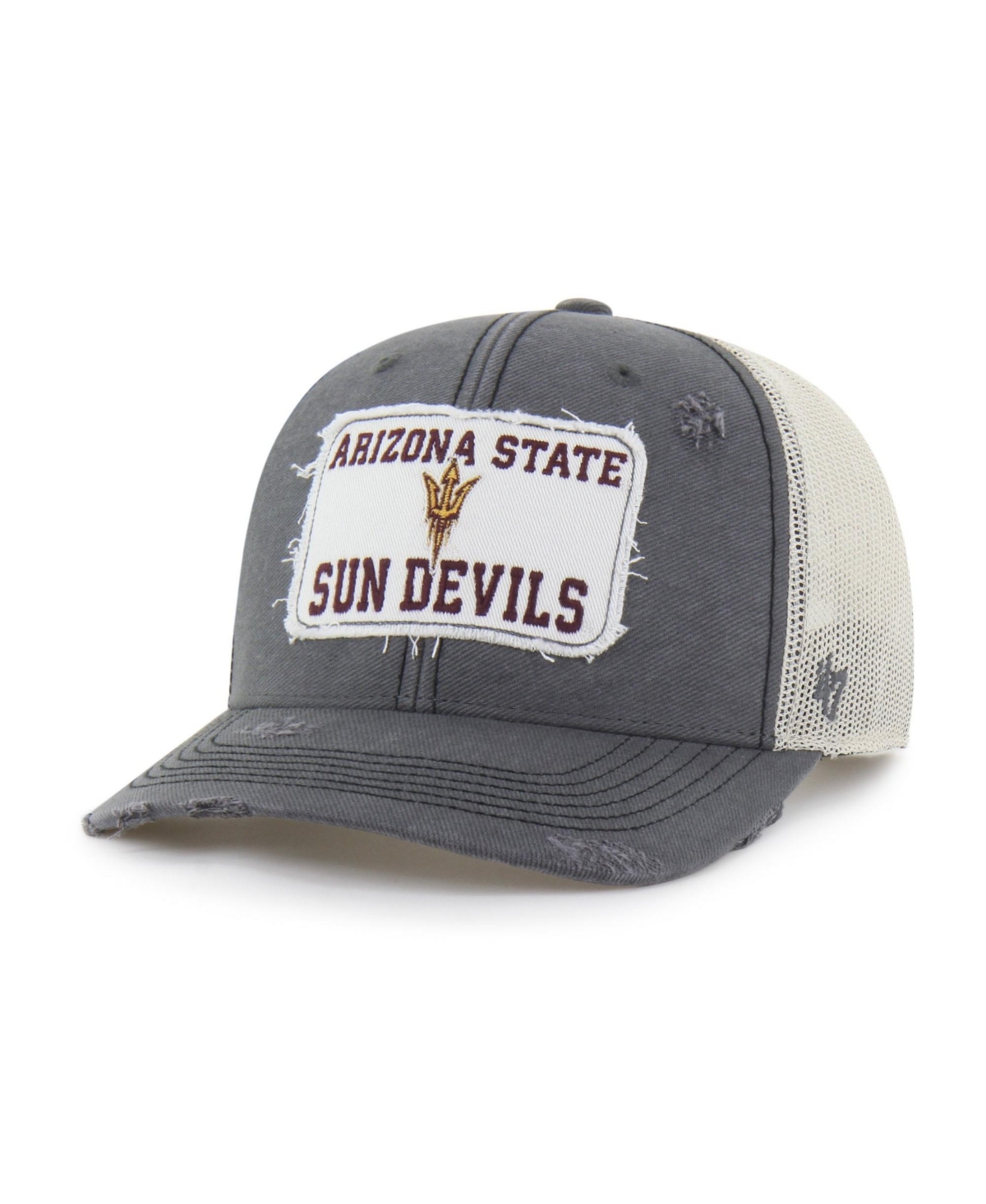 '47 Brand Men's and Women's Charcoal Arizona State Sun Devils Egremont Well-Worn Adjustable Trucker Hat