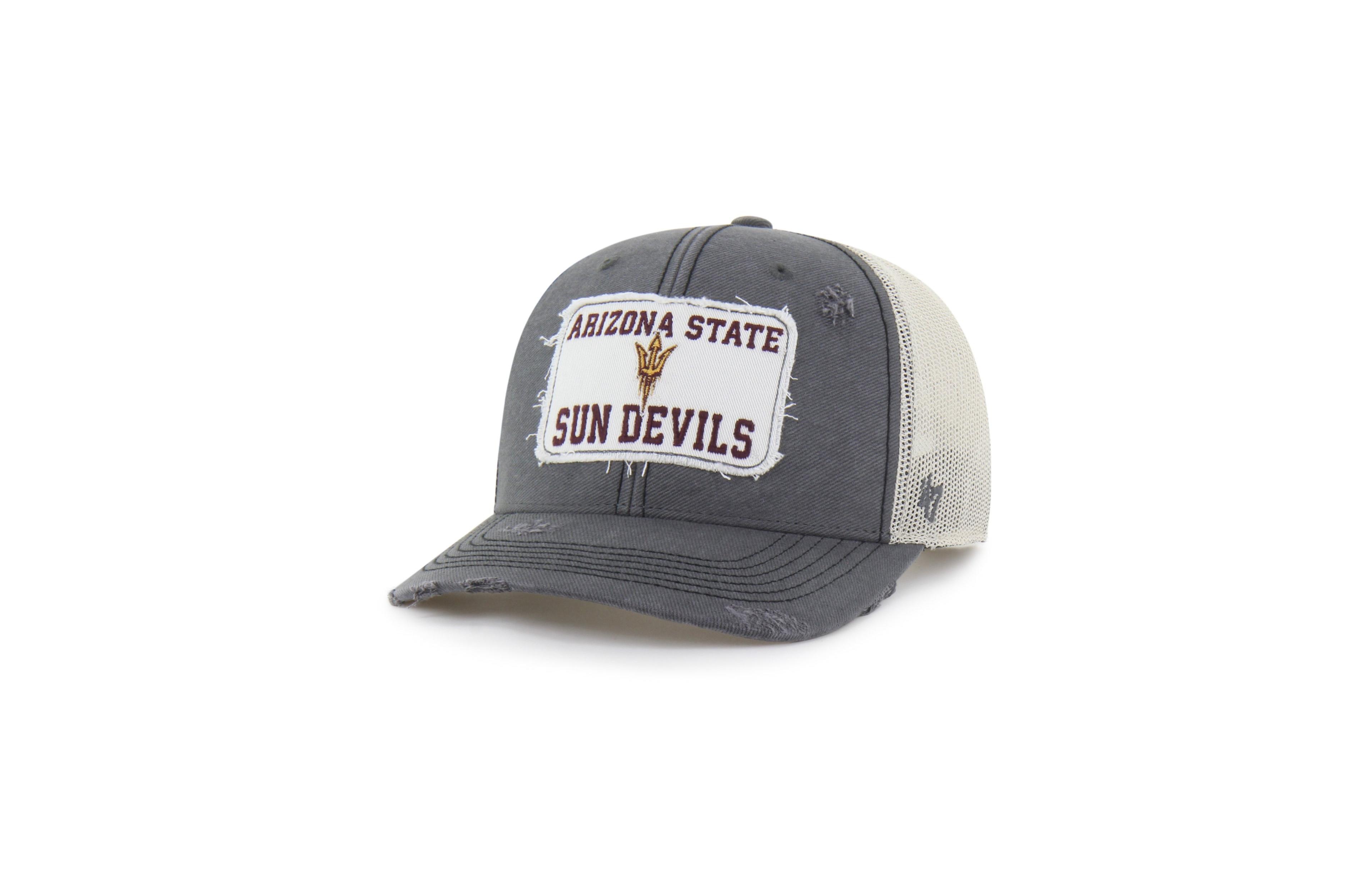 '47 Brand Men's and Women's Charcoal Arizona State Sun Devils Egremont Well-Worn Adjustable Trucker Hat