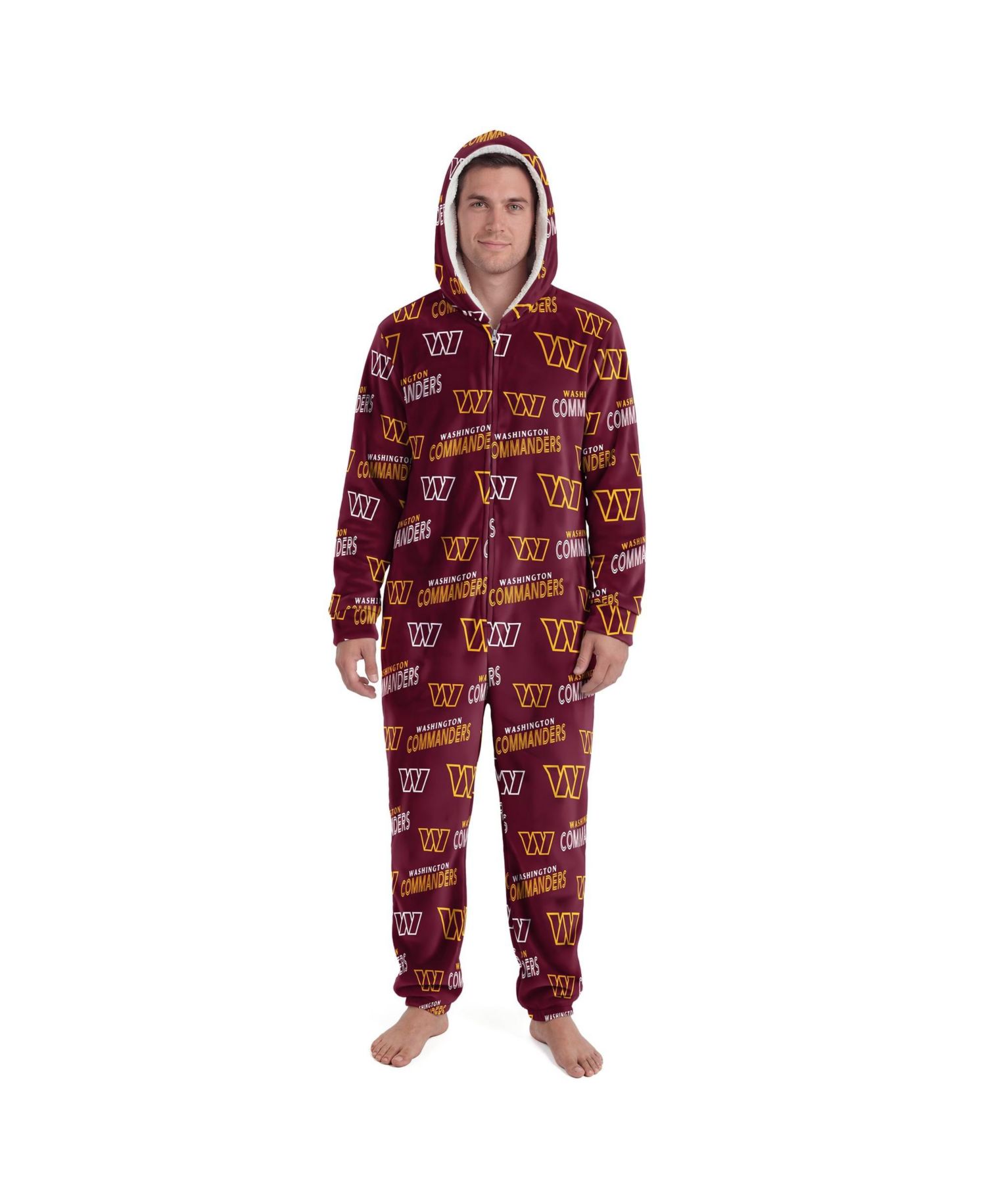 Men's and Women's Burgundy Washington Commanders Sidekick Union Suit