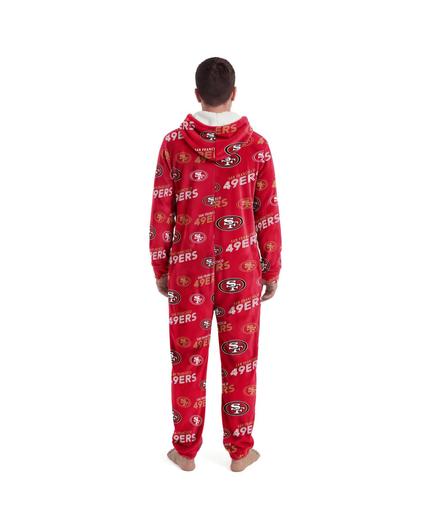 Men's and Women's Red San Francisco 49ers Sidekick Union Suit