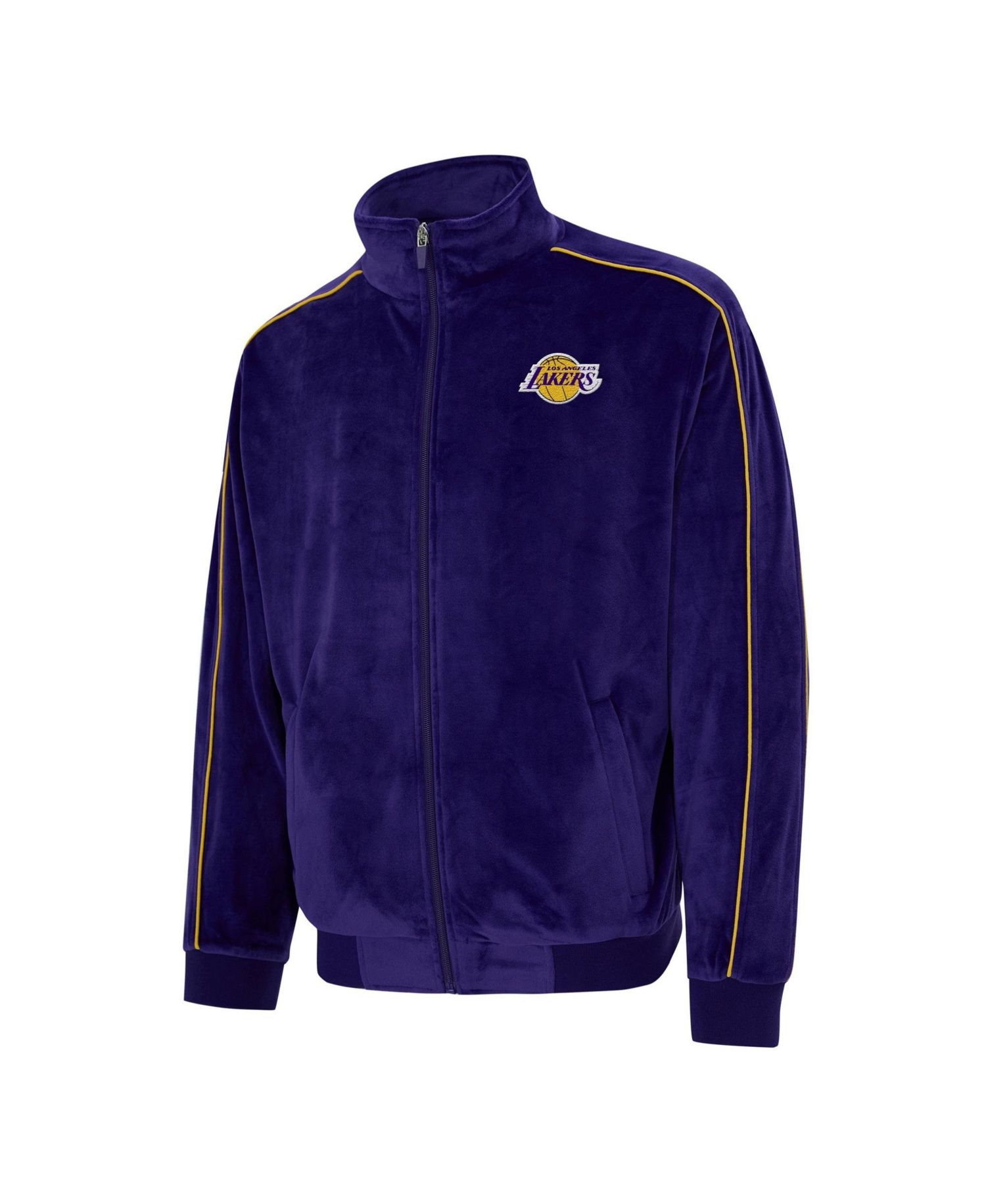 Men's and Women's Purple Los Angeles Lakers Archives Velour Full-Zip Jacket