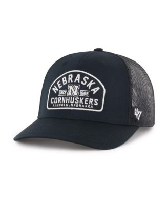 Men's '47  Black Nebraska Huskers Leland Trucker Adjustable Hat