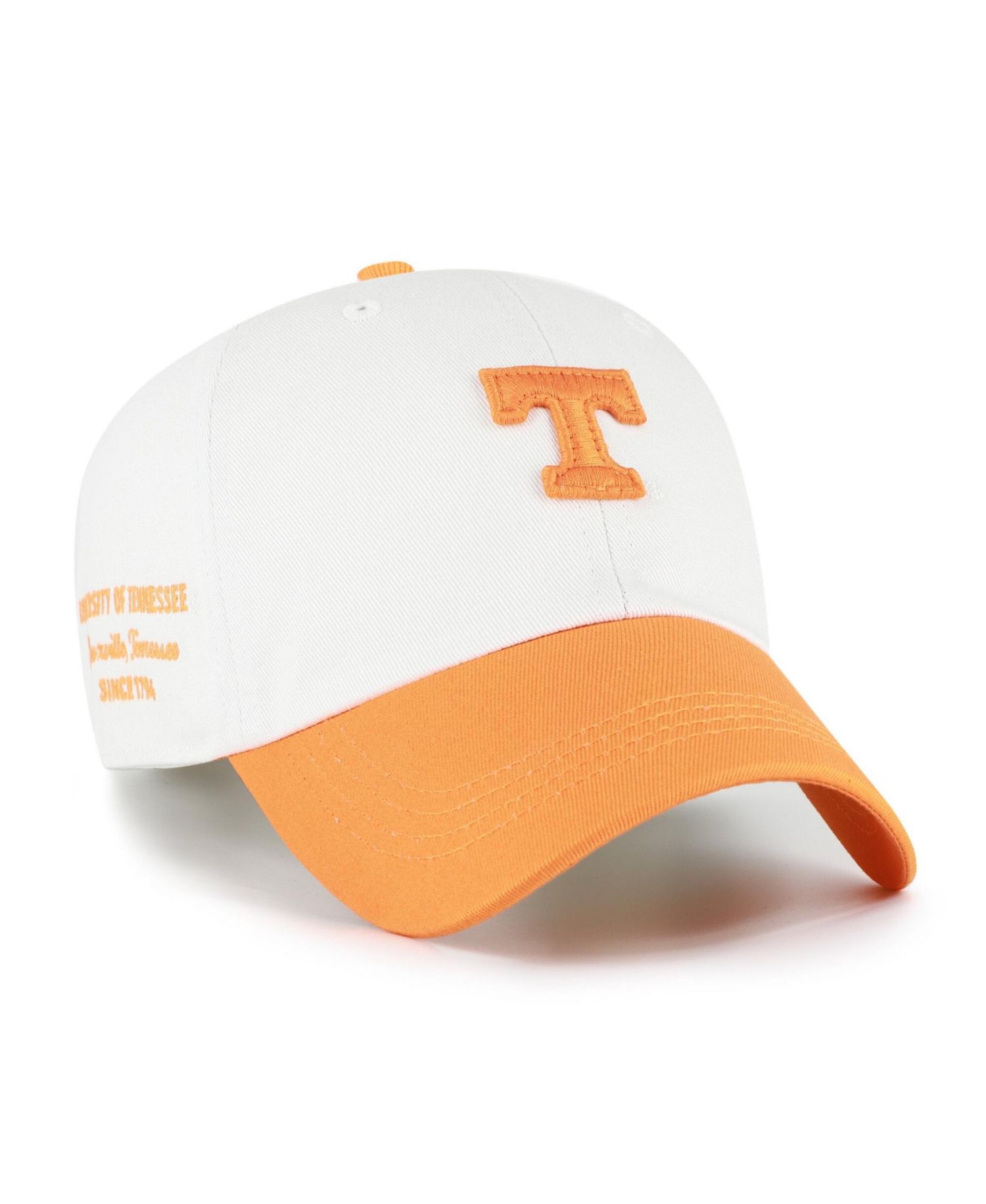Men's '47 White/Tennessee Orange Tennessee Volunteers Contemporary Basics Two Tone Clean Up Adjustable Hat