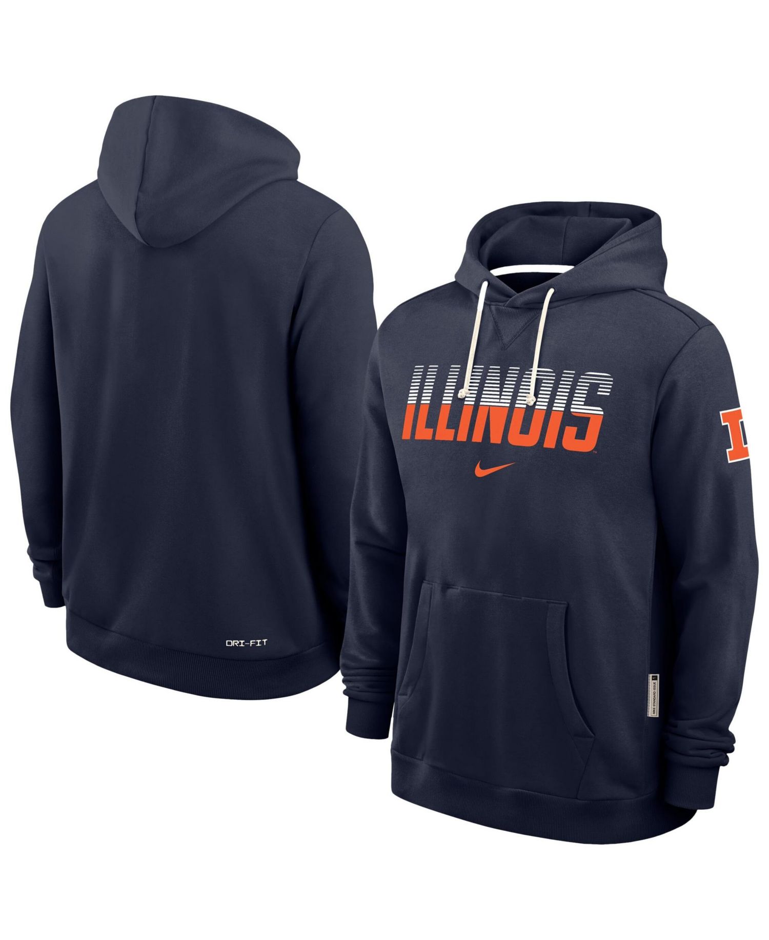 Men's Navy Illinois Fighting Illini 2026 Sideline Standard Issue Dri-FIT Hoodie