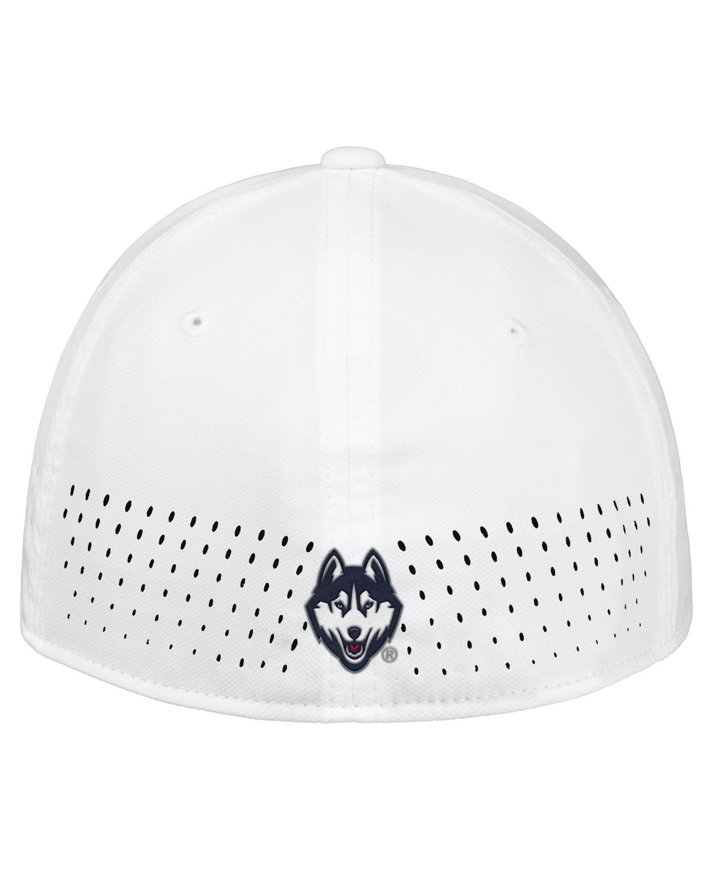 Мужской головной убор Nike White UConn Huskies 2026 On-Field AeroBill SwooshFlex Dri-FIT Hat — фото 2
