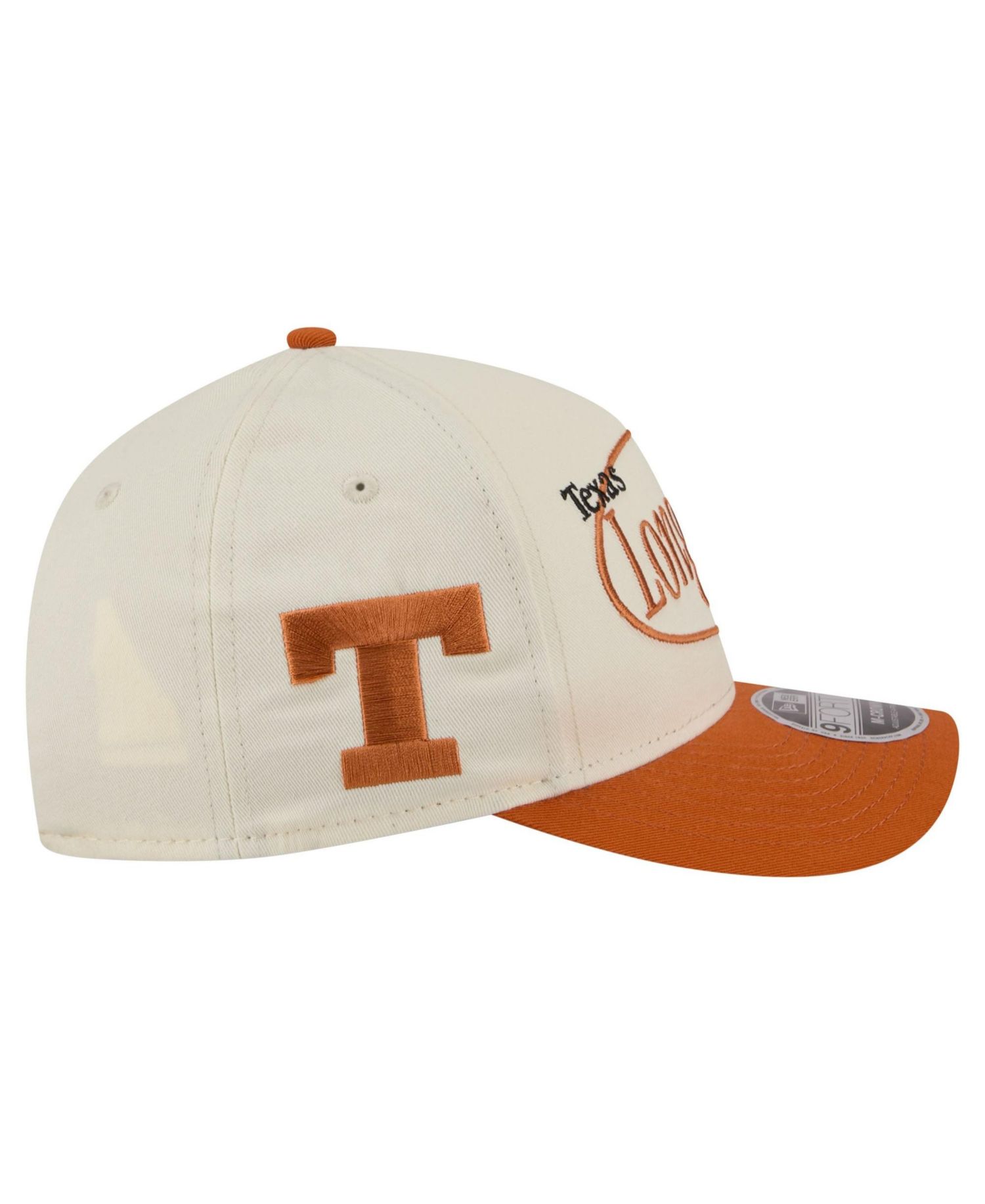 Men's Natural/Texas Orange Texas Longhorns Prepster 9FORTY M-Crown Adjustable Hat