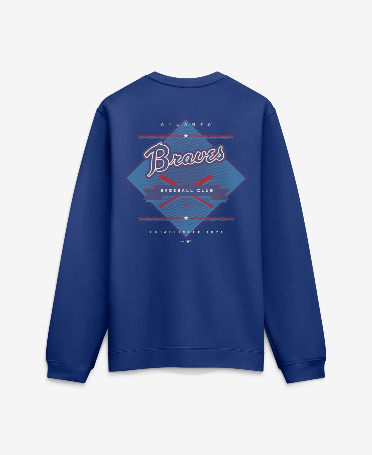 Men's Royal Atlanta Braves Cooperstown Diamond Sweatshirt