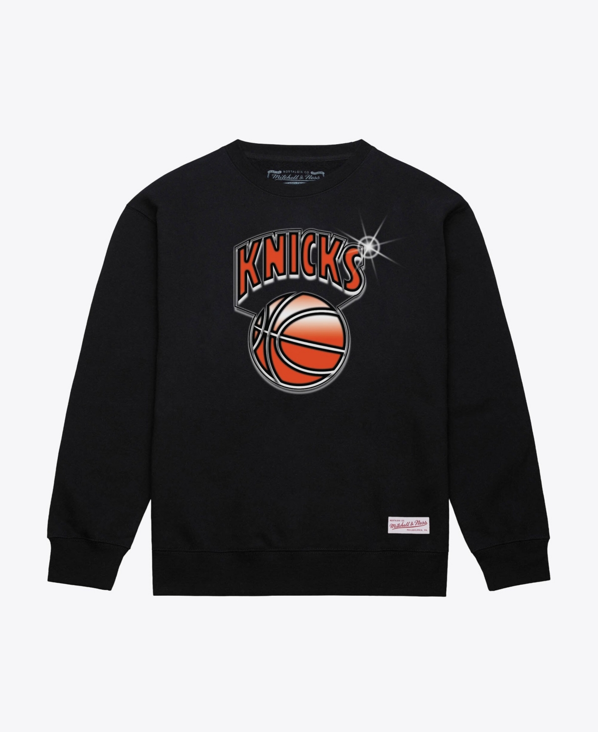 Mitchell & Ness Men's Black New York Knicks Airbrush Sweatshirt