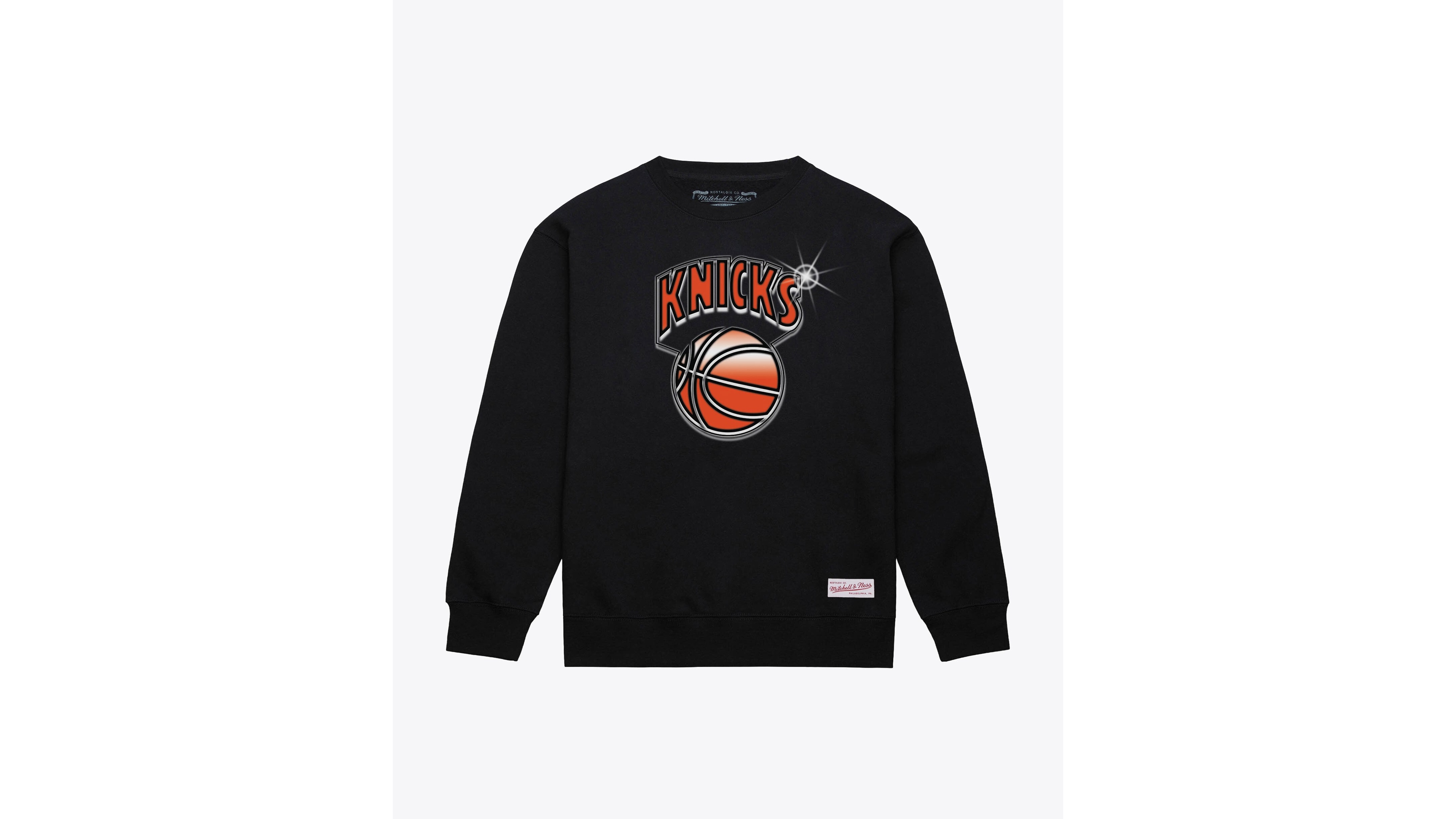 Mitchell & Ness Men's Black New York Knicks Airbrush Sweatshirt