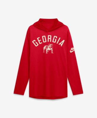 Men's Red Georgia Bulldogs Legacy Arch Tri-Blend Long Sleeve Hooded T-Shirt
