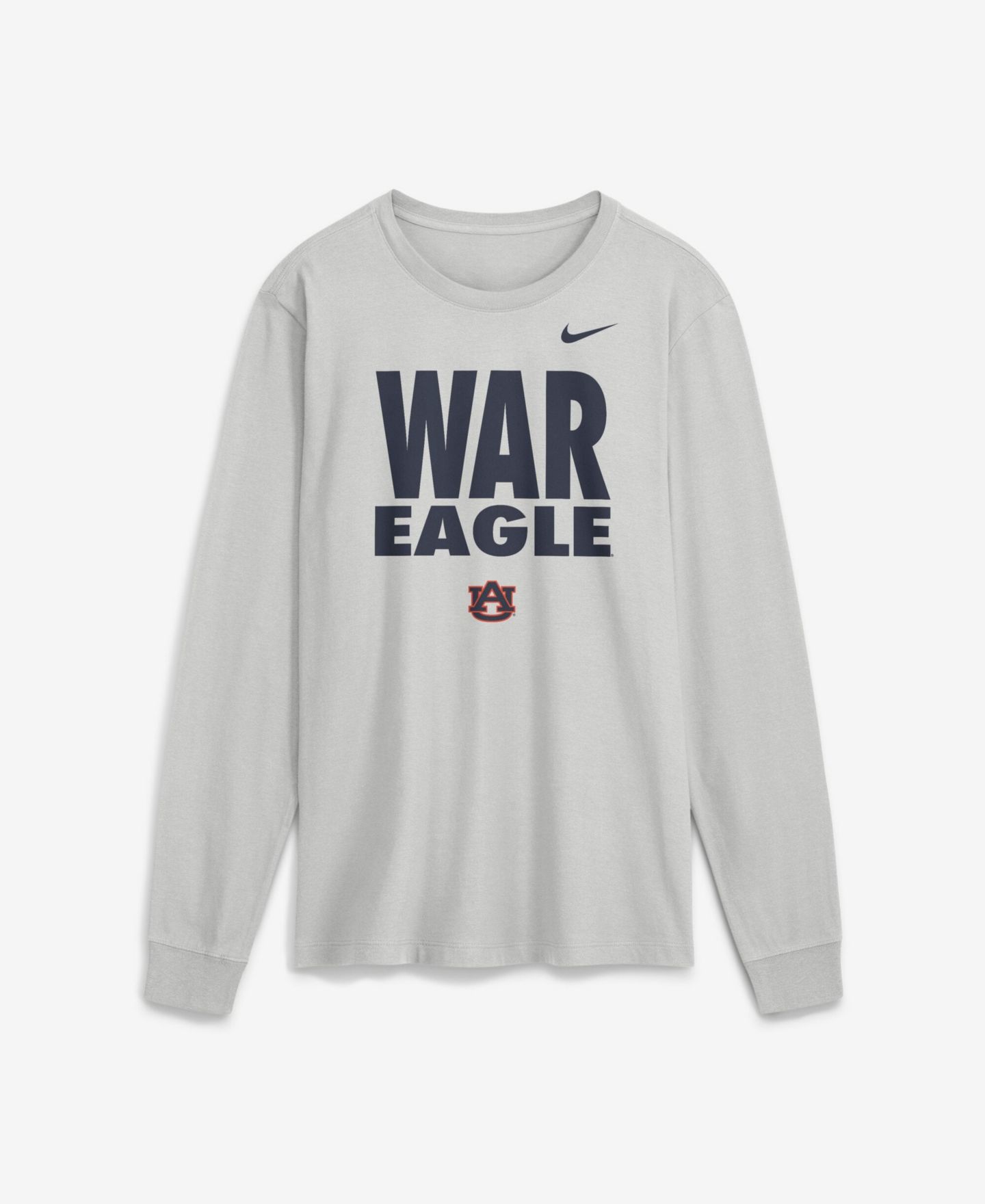 Мужская футболка Nike Gray Auburn Tigers 2026 Sideline Slogan Dri-FIT Long Sleeve — фото 1