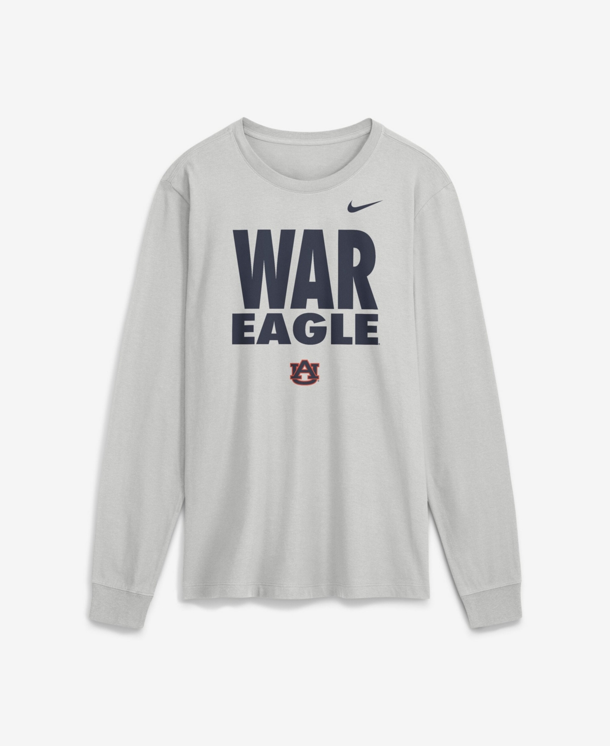 Nike Men's Gray Auburn Tigers 2026 Sideline Slogan Dri-fit Long Sleeve T-Shirt