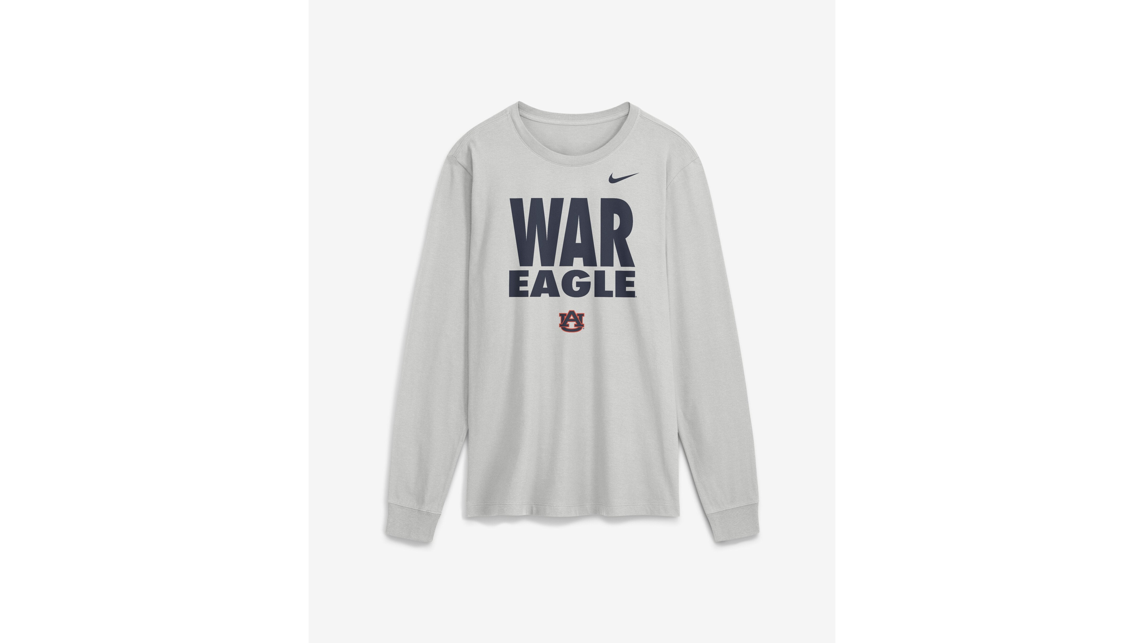 Nike Men's Gray Auburn Tigers 2026 Sideline Slogan Dri-fit Long Sleeve T-Shirt