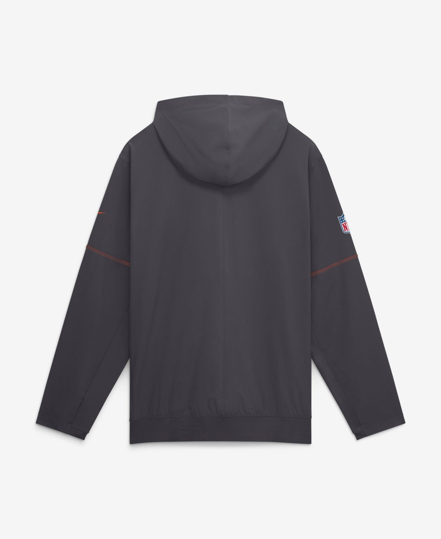 Men's Charcoal Cleveland Browns Sideline Logo Glory Anorak Half-Zip Hooded Jacket