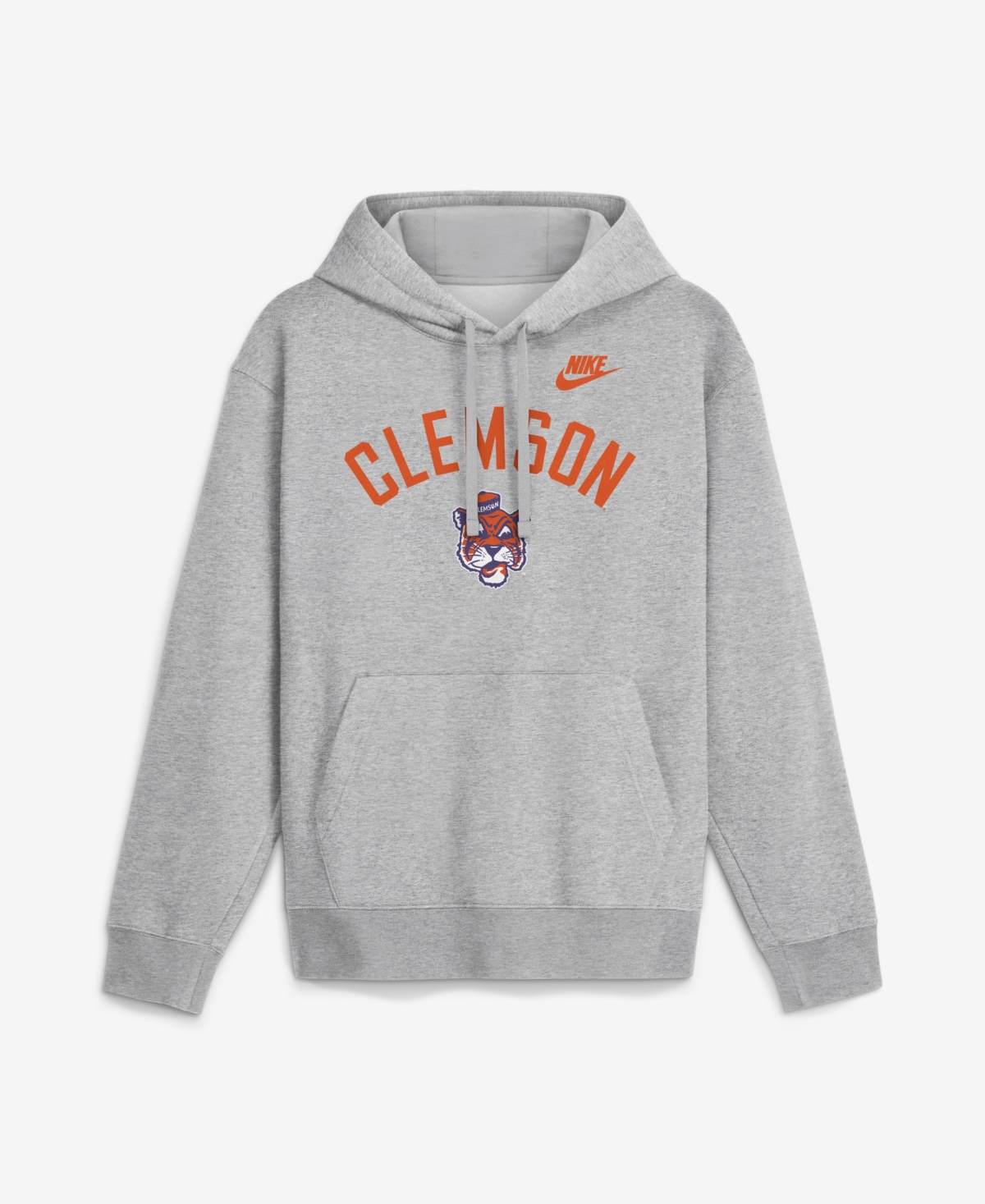 Nike Men's Heather Gray Clemson Tigers Legacy Arch Club Hoodie