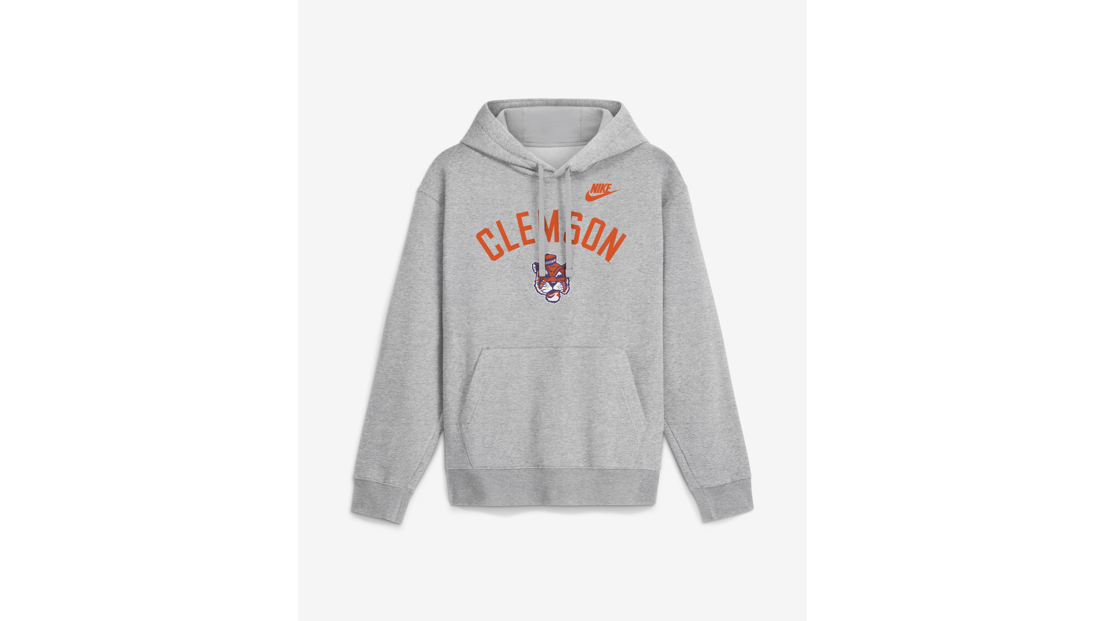 Nike Men's Heather Gray Clemson Tigers Legacy Arch Club Hoodie