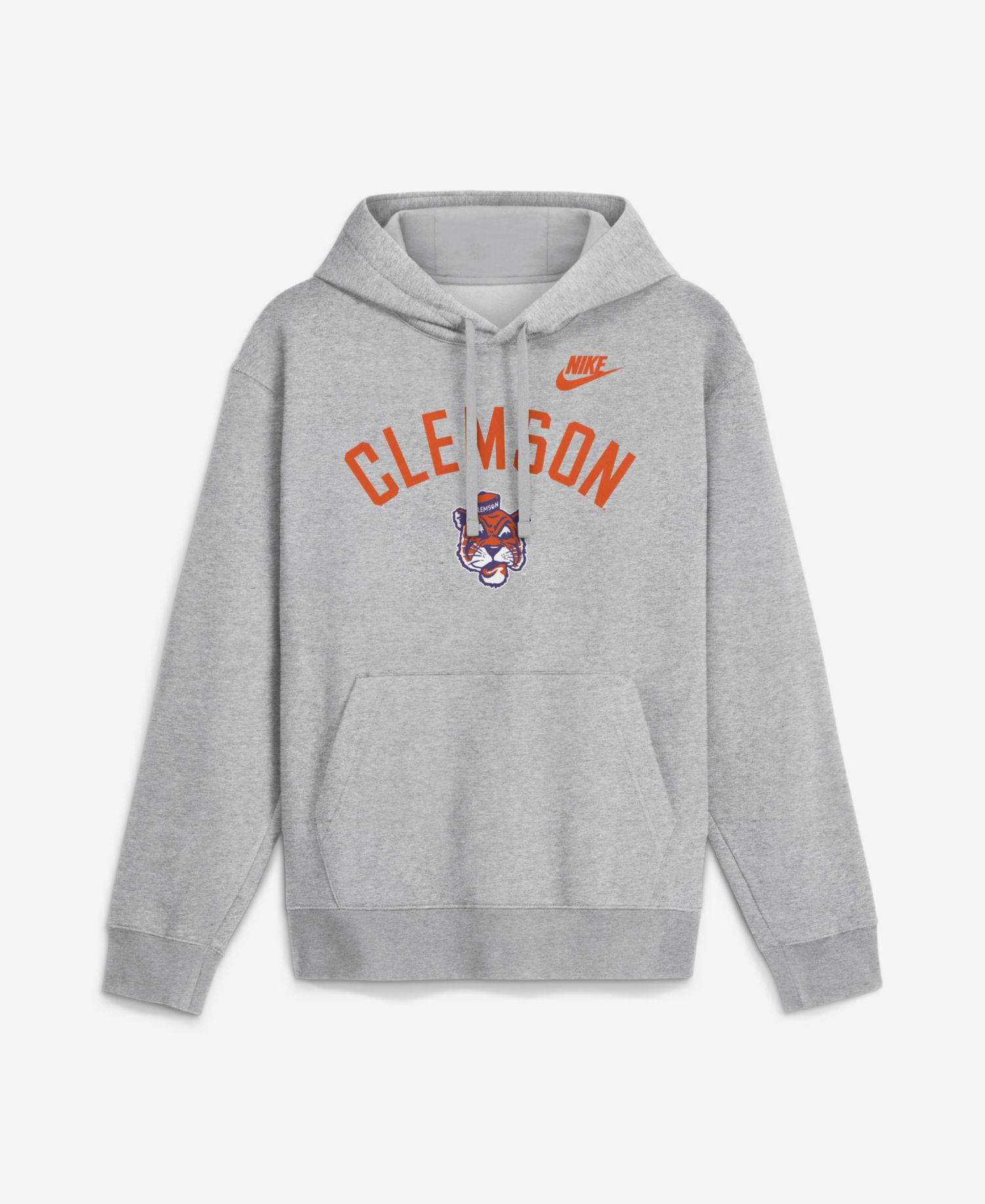 Men's Heather Gray Clemson Tigers Legacy Arch Club Hoodie