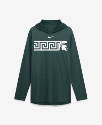 Men's Green Michigan State Spartans Primetime Pattern Tri-Blend Dri-FIT Long Sleeve Hooded T-Shirt